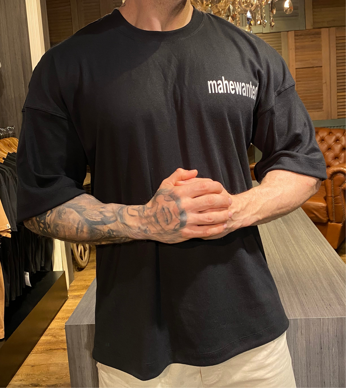 Camiseta Oversized Mahe Black Silver