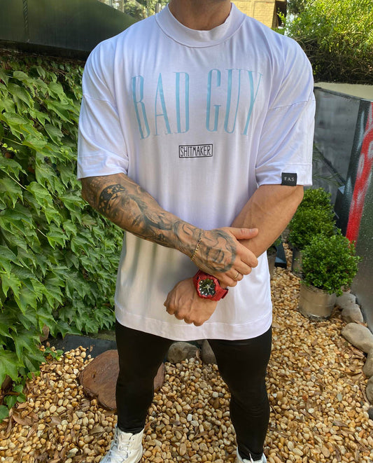 Camiseta Oversized Bad Guy Branca