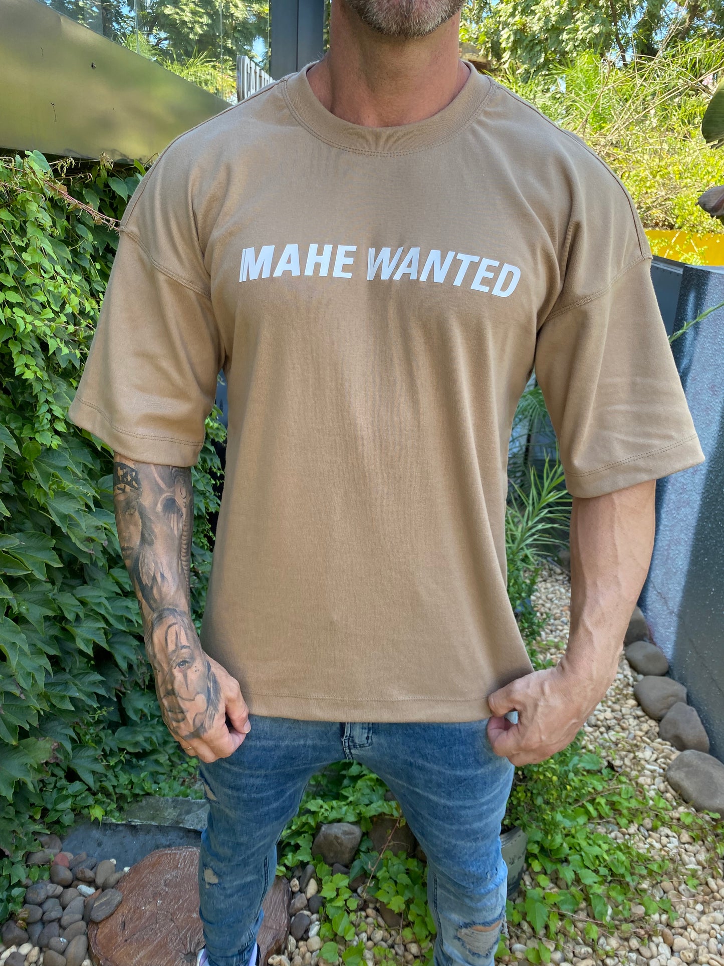 Camiseta Oversized Mahe Beige