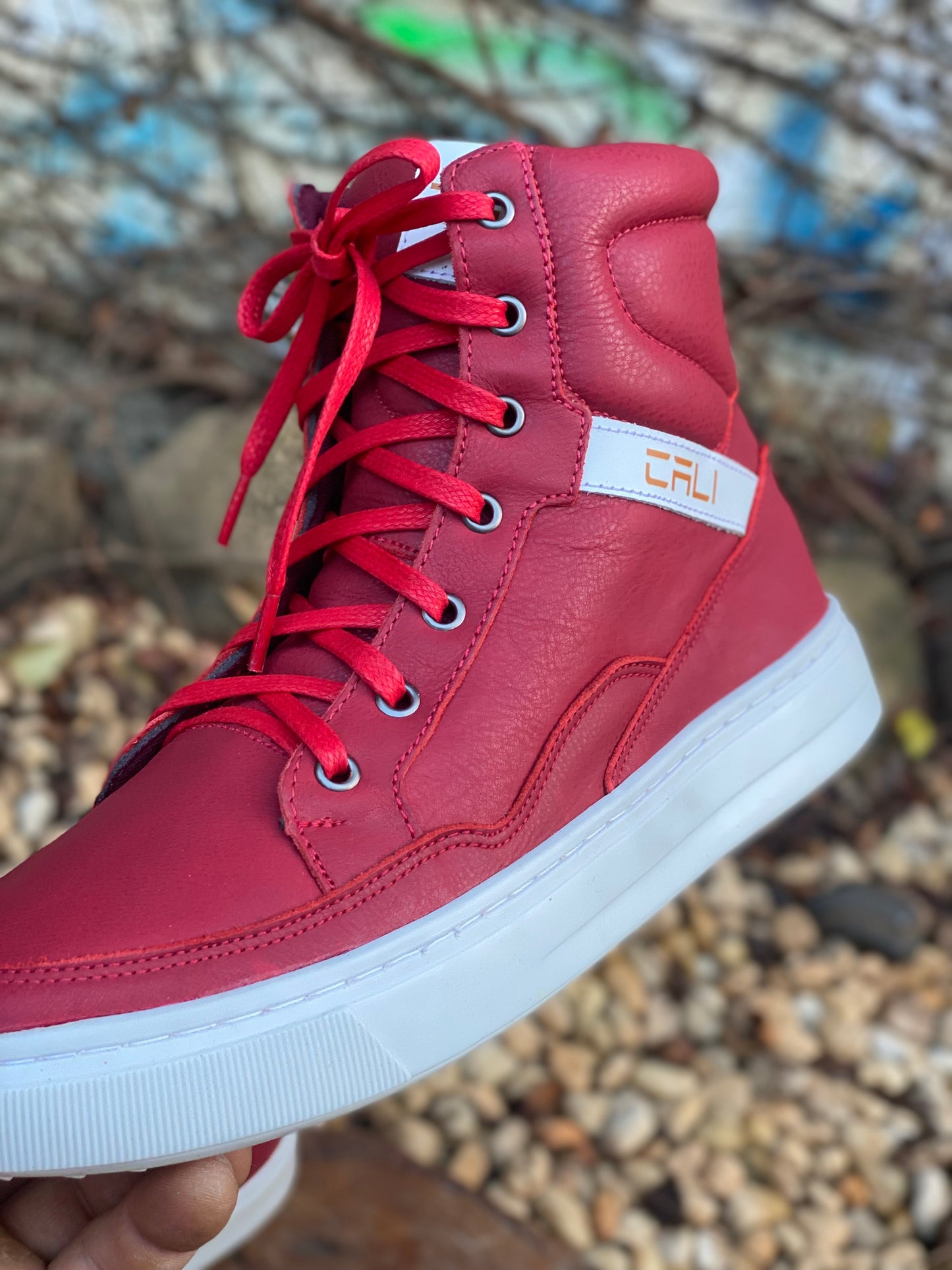 Tênis Cali Red em Couro