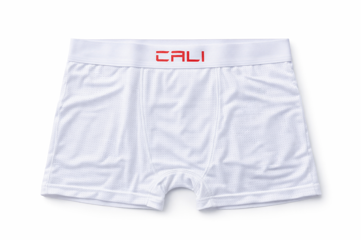 Cueca boxer Cali branca e vermelha - foto 2 de 6