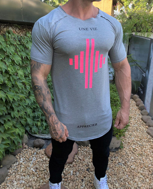Camiseta Fas Sound Grey Pink