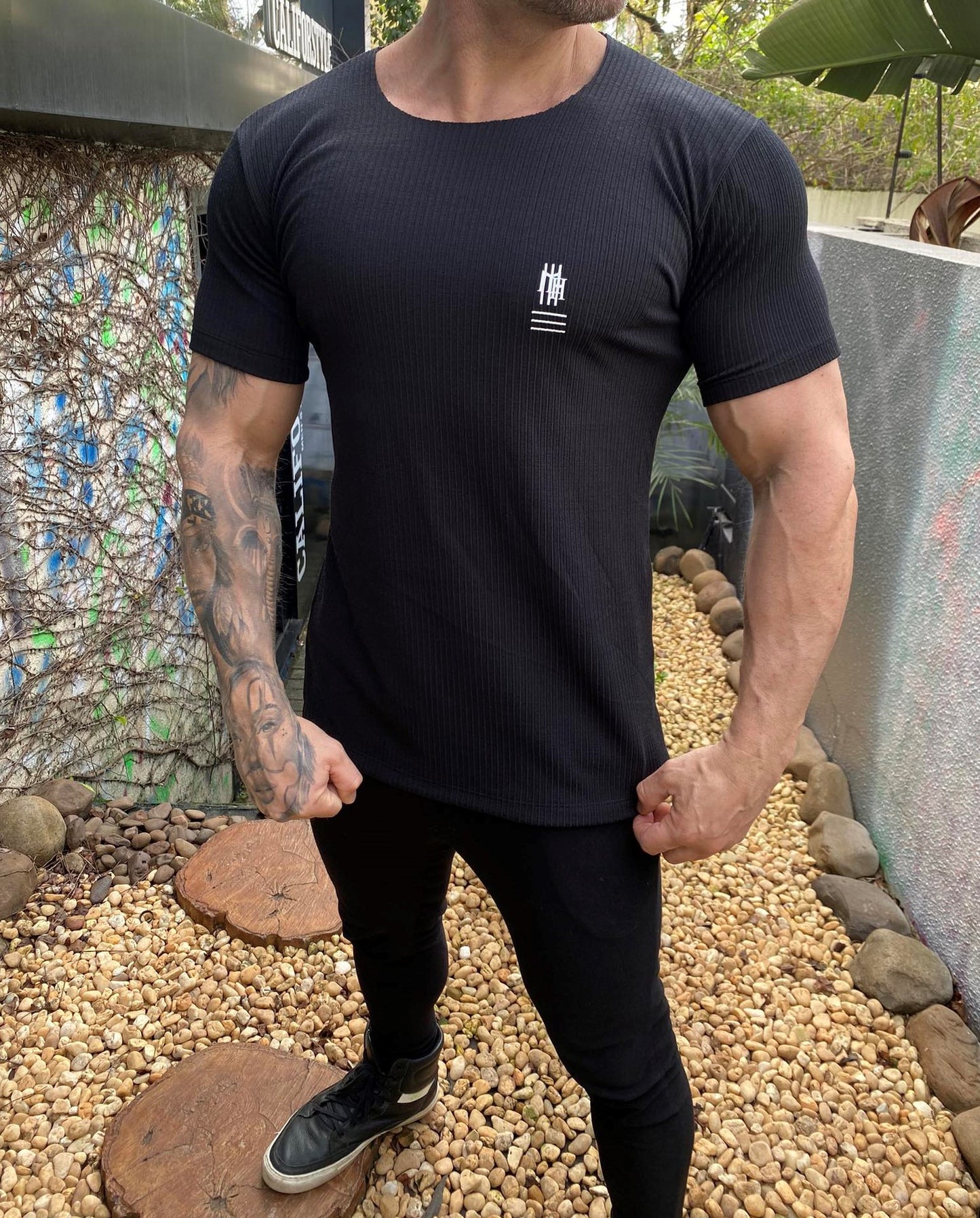 Camiseta Canelada Represent Black