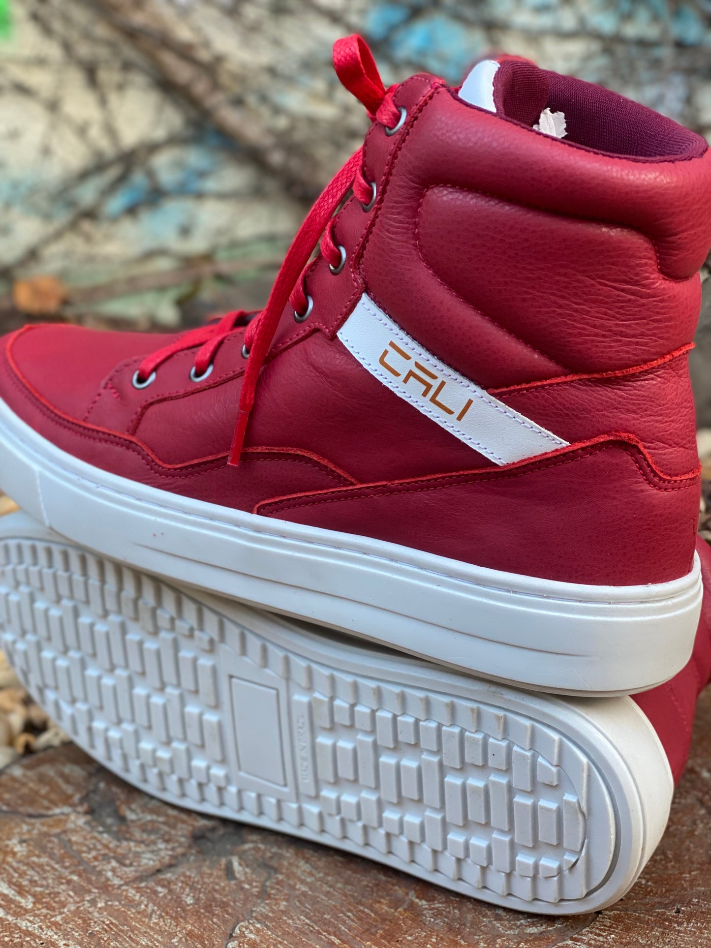 Tênis Cali Red em Couro