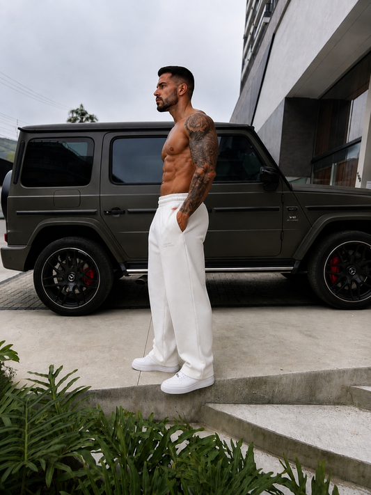 Calça Wide Oversized Premium Off White LV