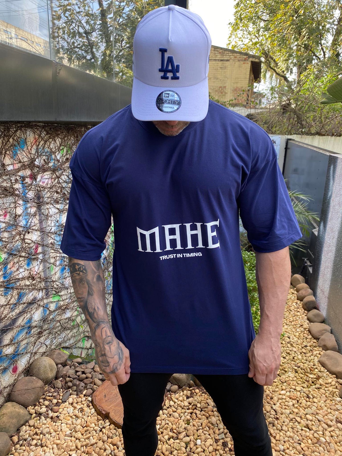 Camiseta Mahe Oversized Marin