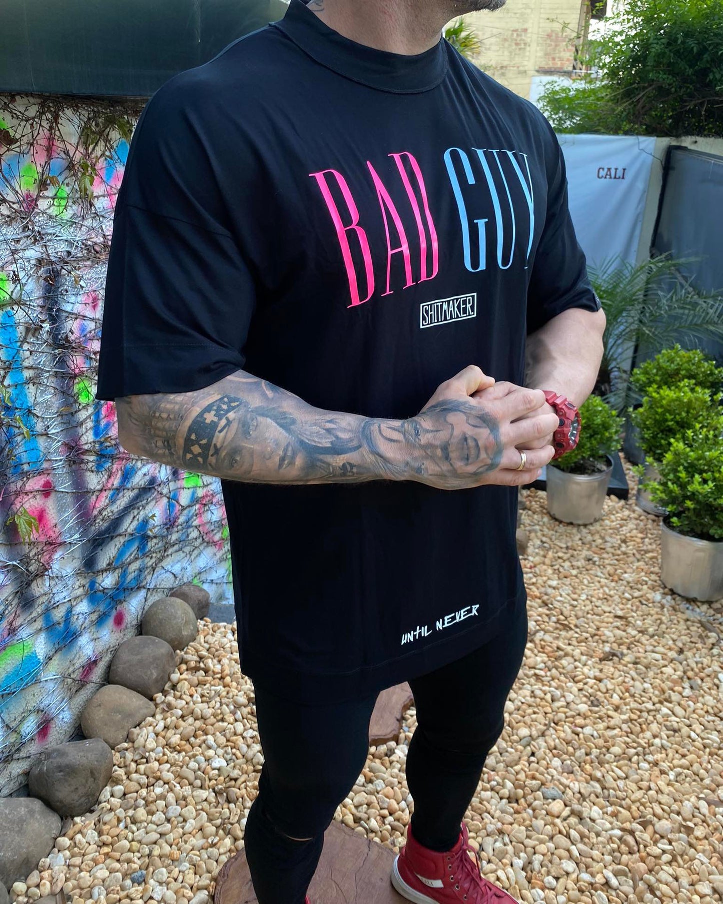 Camiseta Oversized Bad Guy Pink