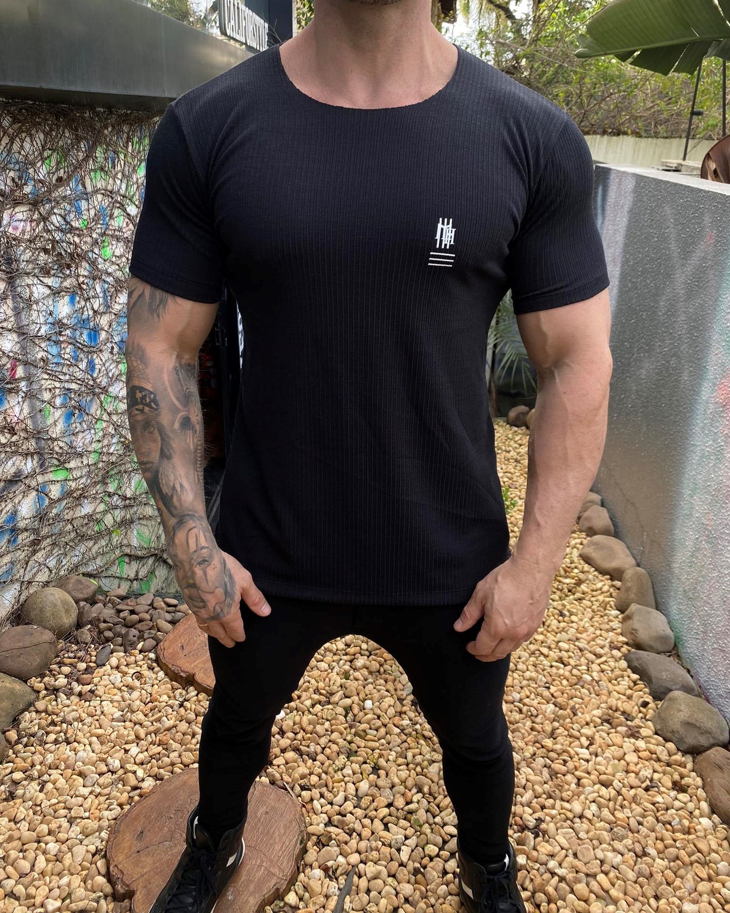 Camiseta Canelada Represent Black