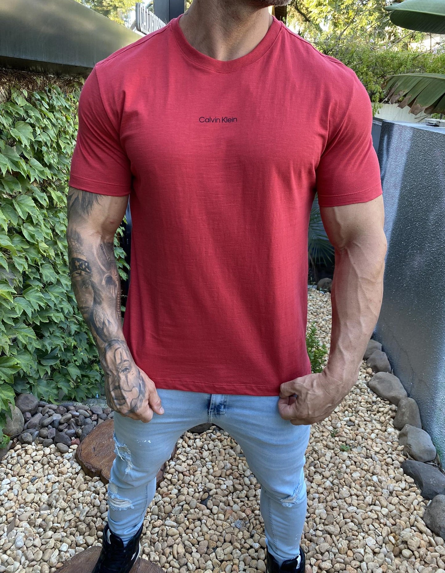 Camiseta Calvin Klein Flamê Red