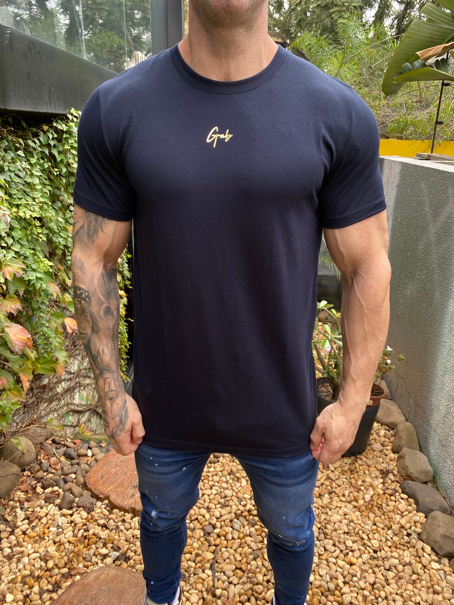 Camiseta GAB Marinho/Gold