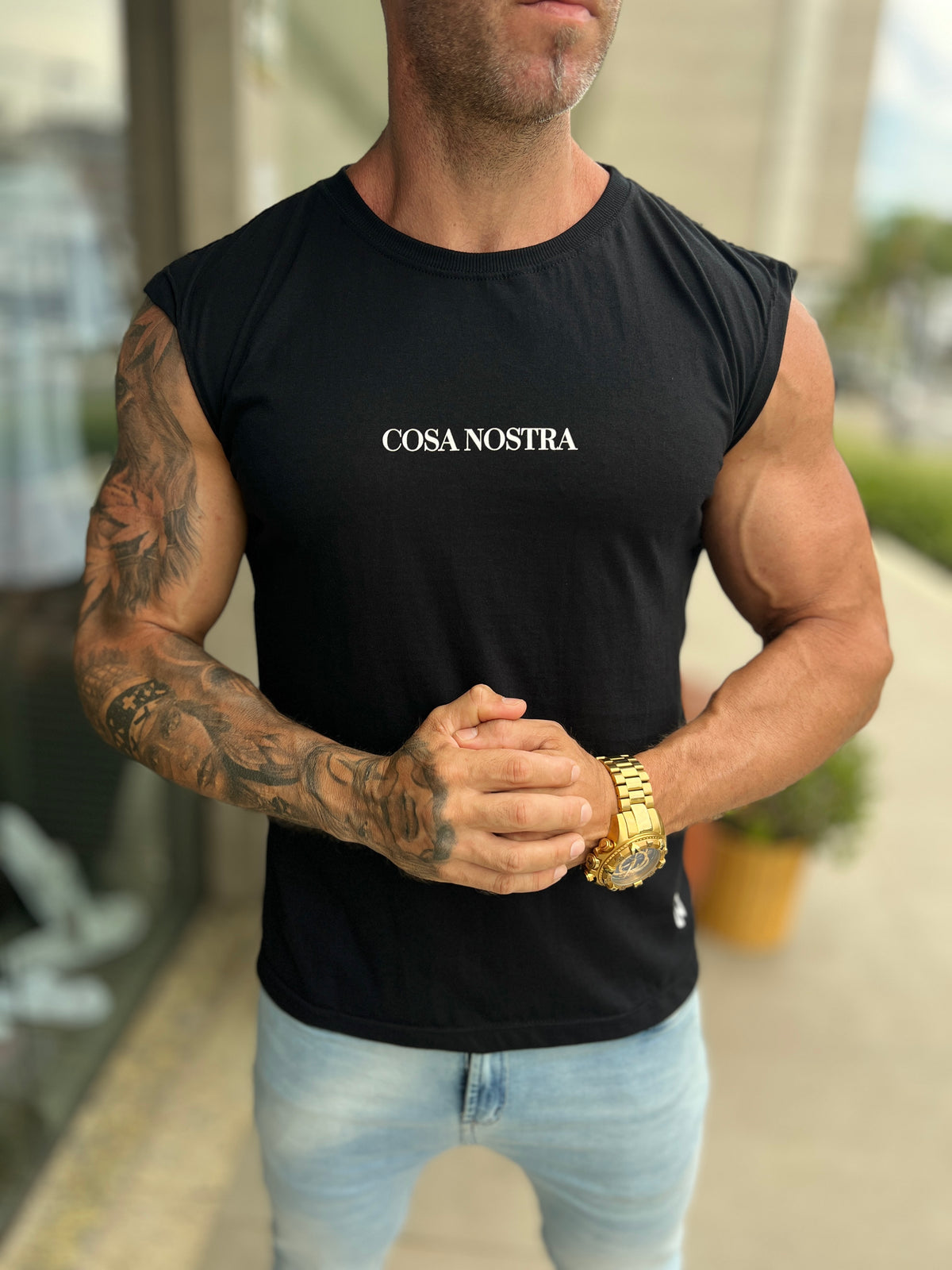 Regata machão Mahe Cosa Nostra preta