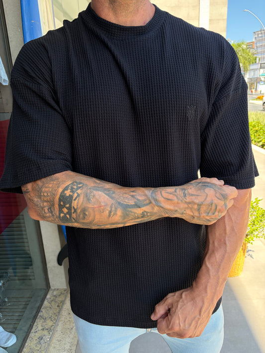 Camiseta Over Texturizada Black