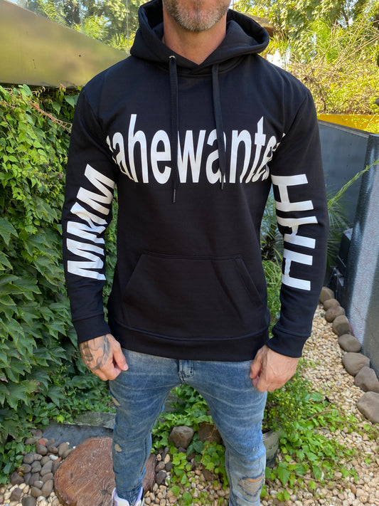 Moletom Canguru Mahe Black White