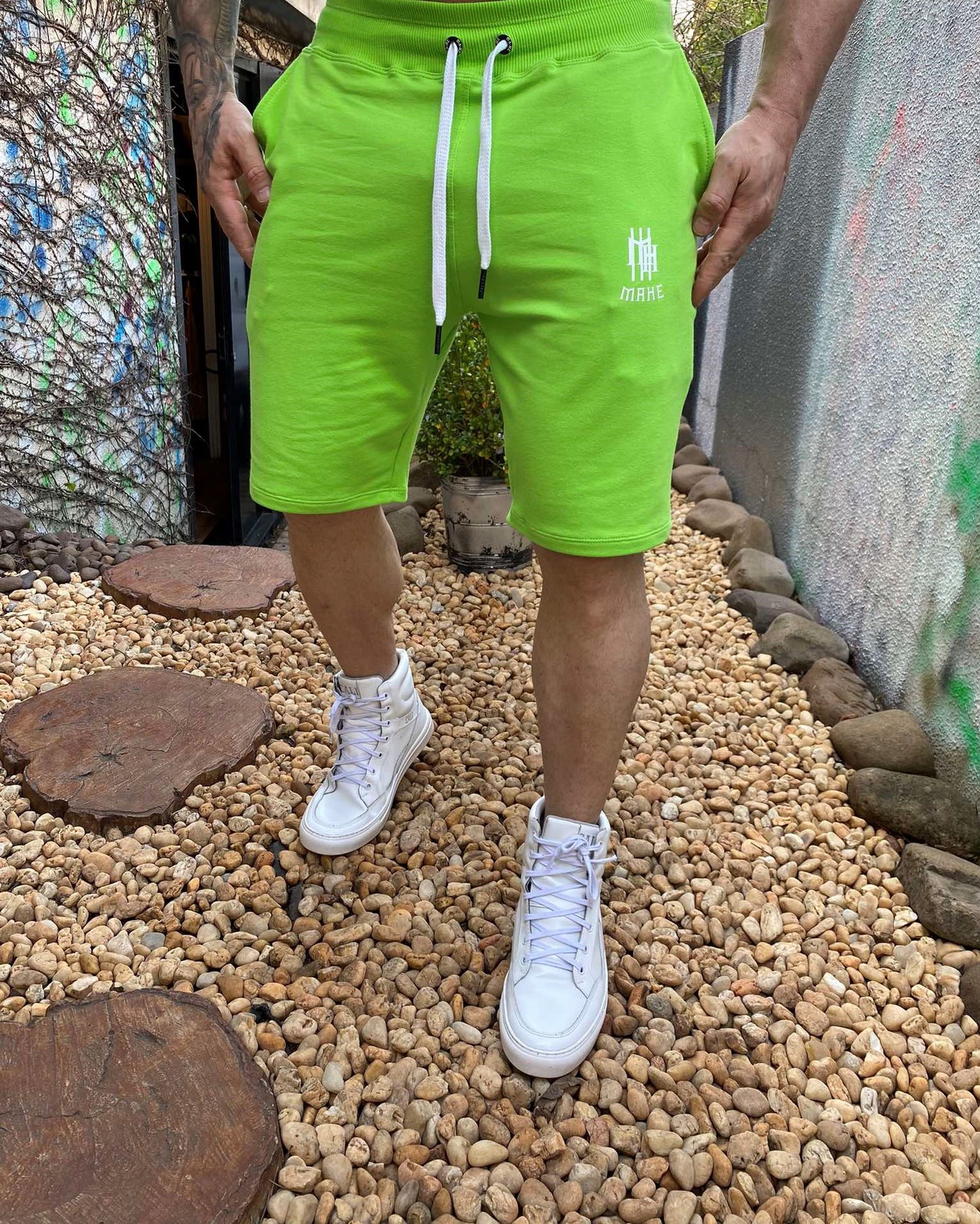 Bermuda Moletom Green Neon