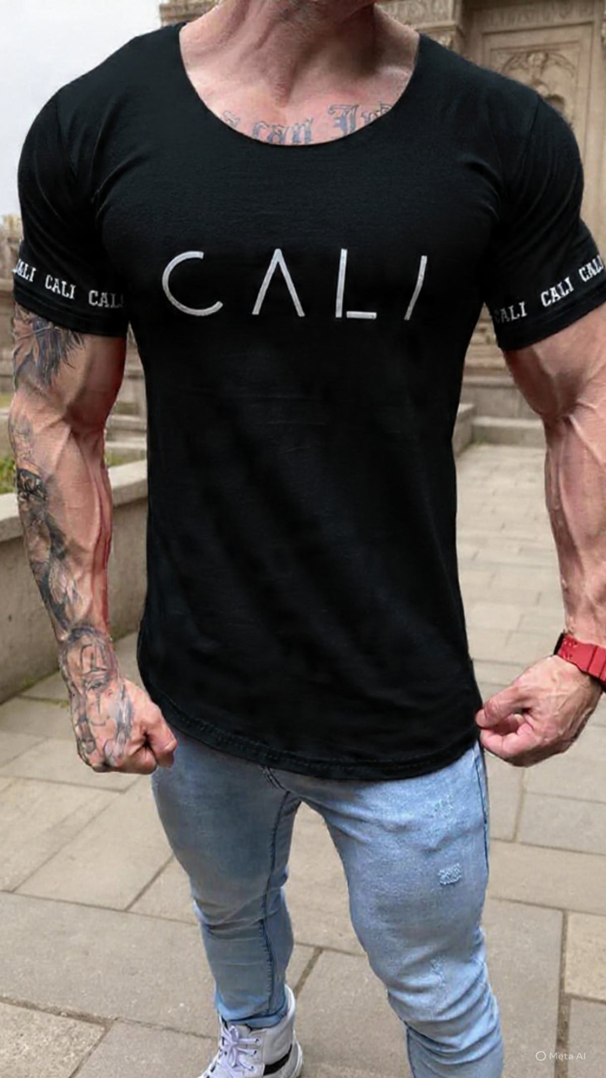 Camiseta Cali Rood preta gola canoa - foto 5 de 9