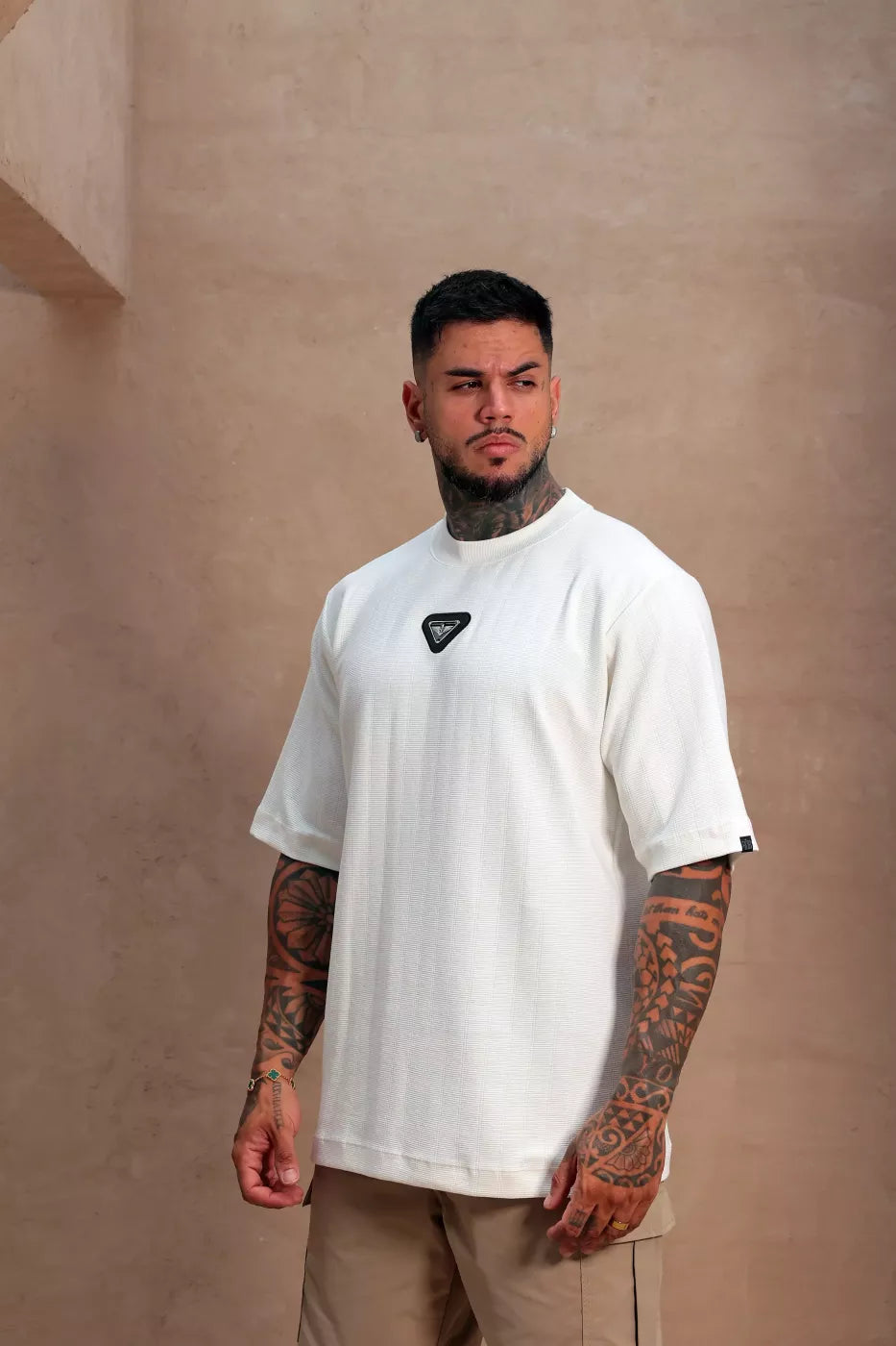 Camiseta oversized Águia Textura off white - foto 12 de 16