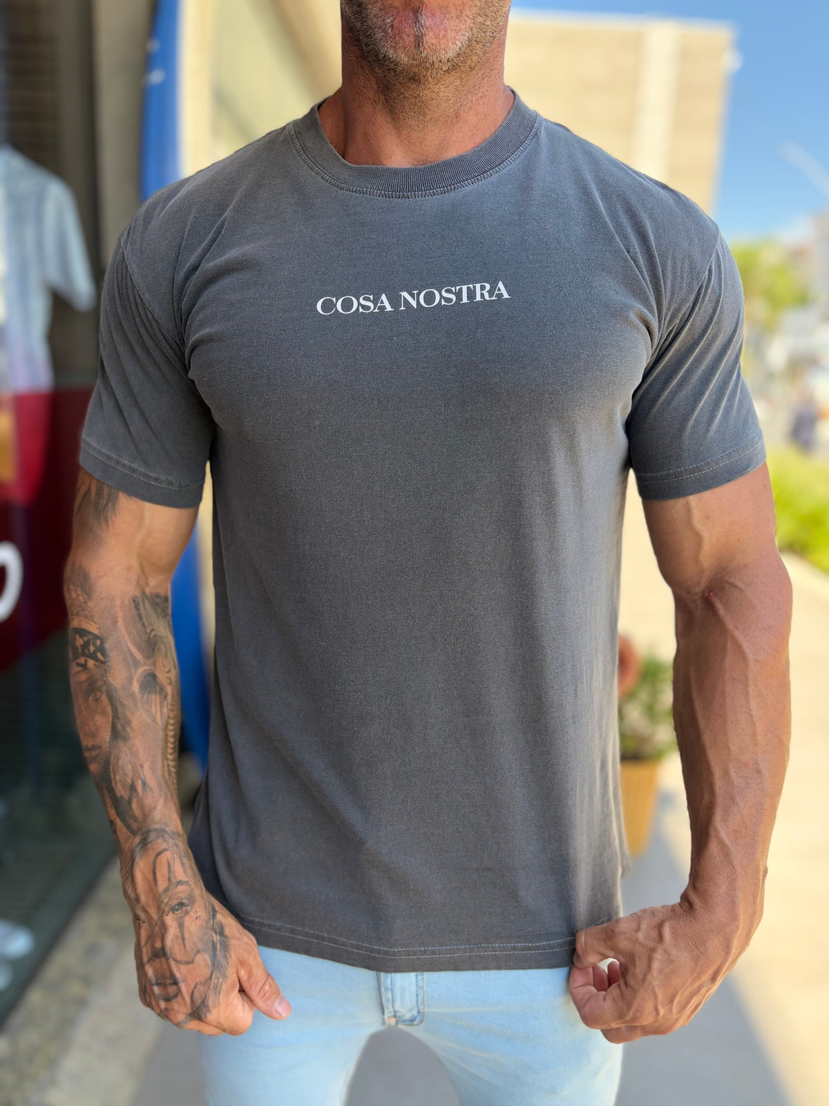 Camiseta Cosa Nostra cinza - foto 2 de 5