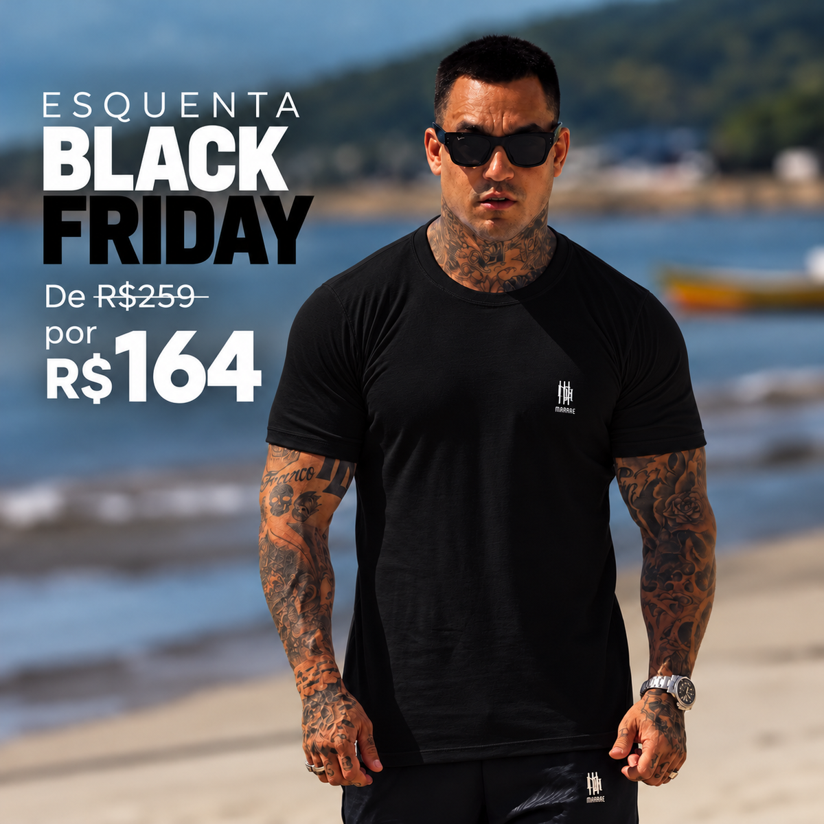 Camiseta Ibiza Black Minimalist