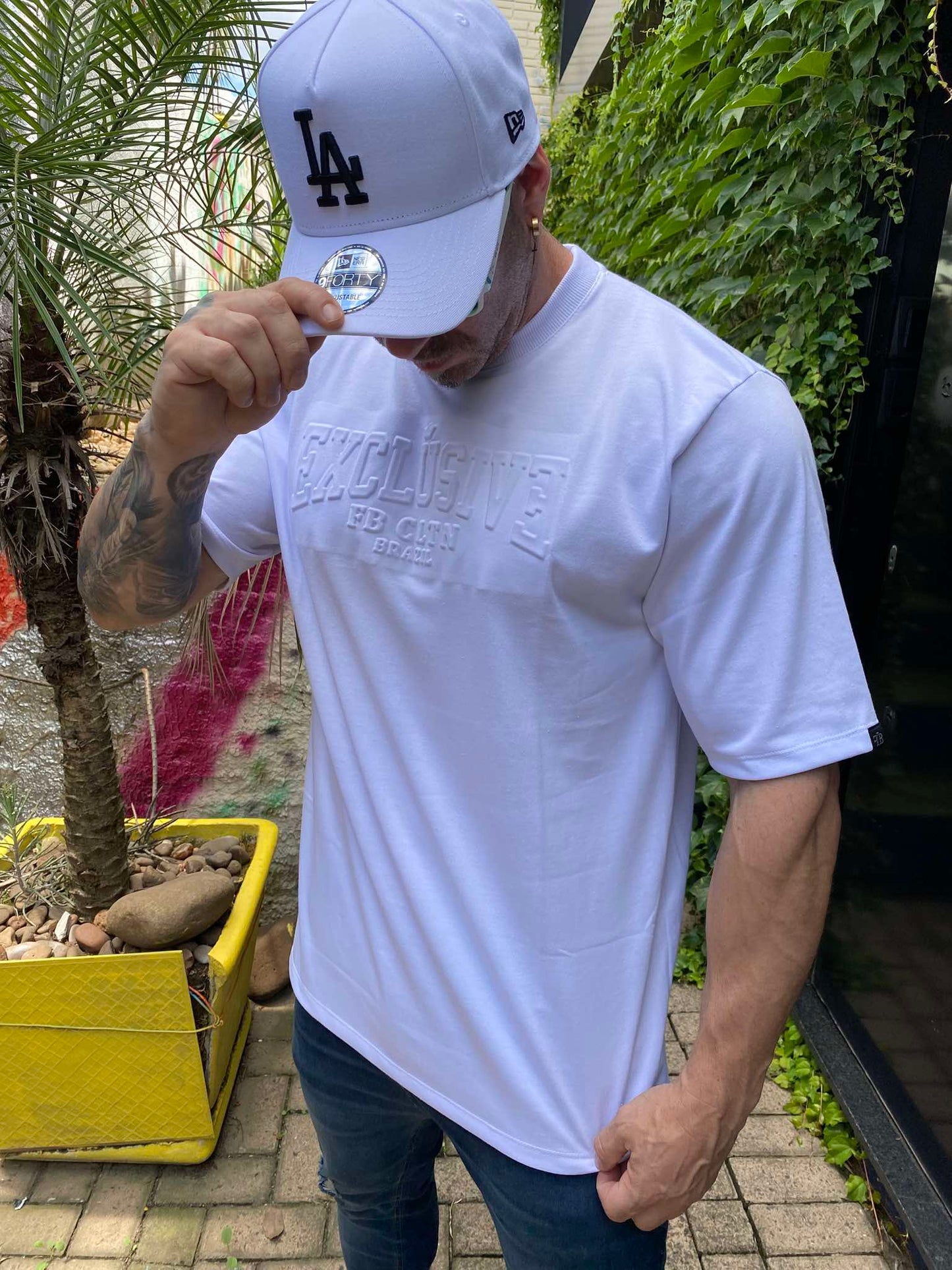 Camiseta Oversized Relevo White