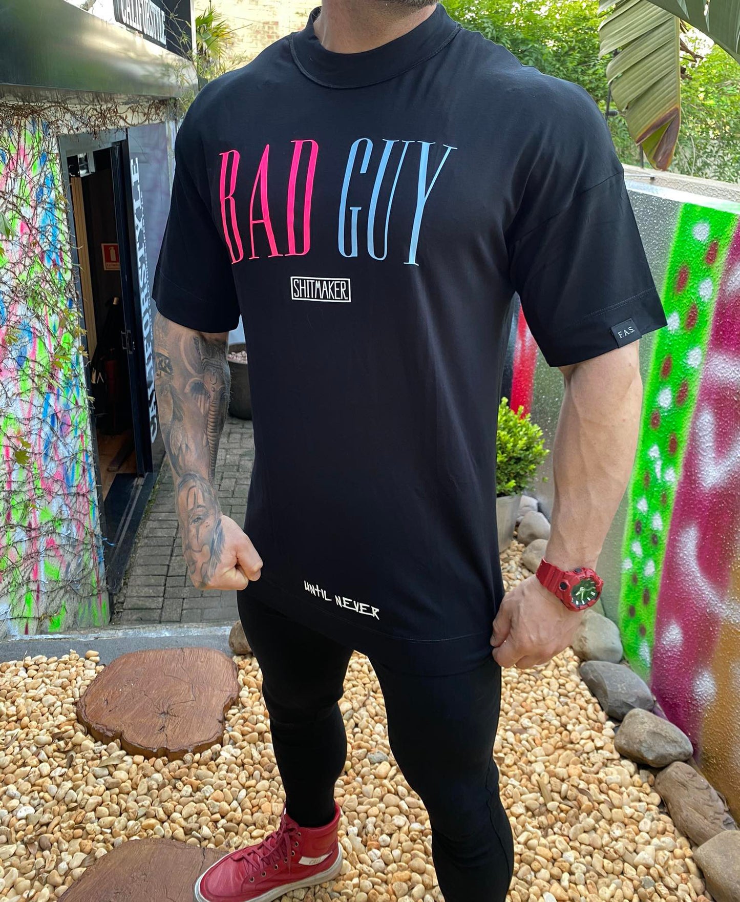 Camiseta Oversized Bad Guy Pink