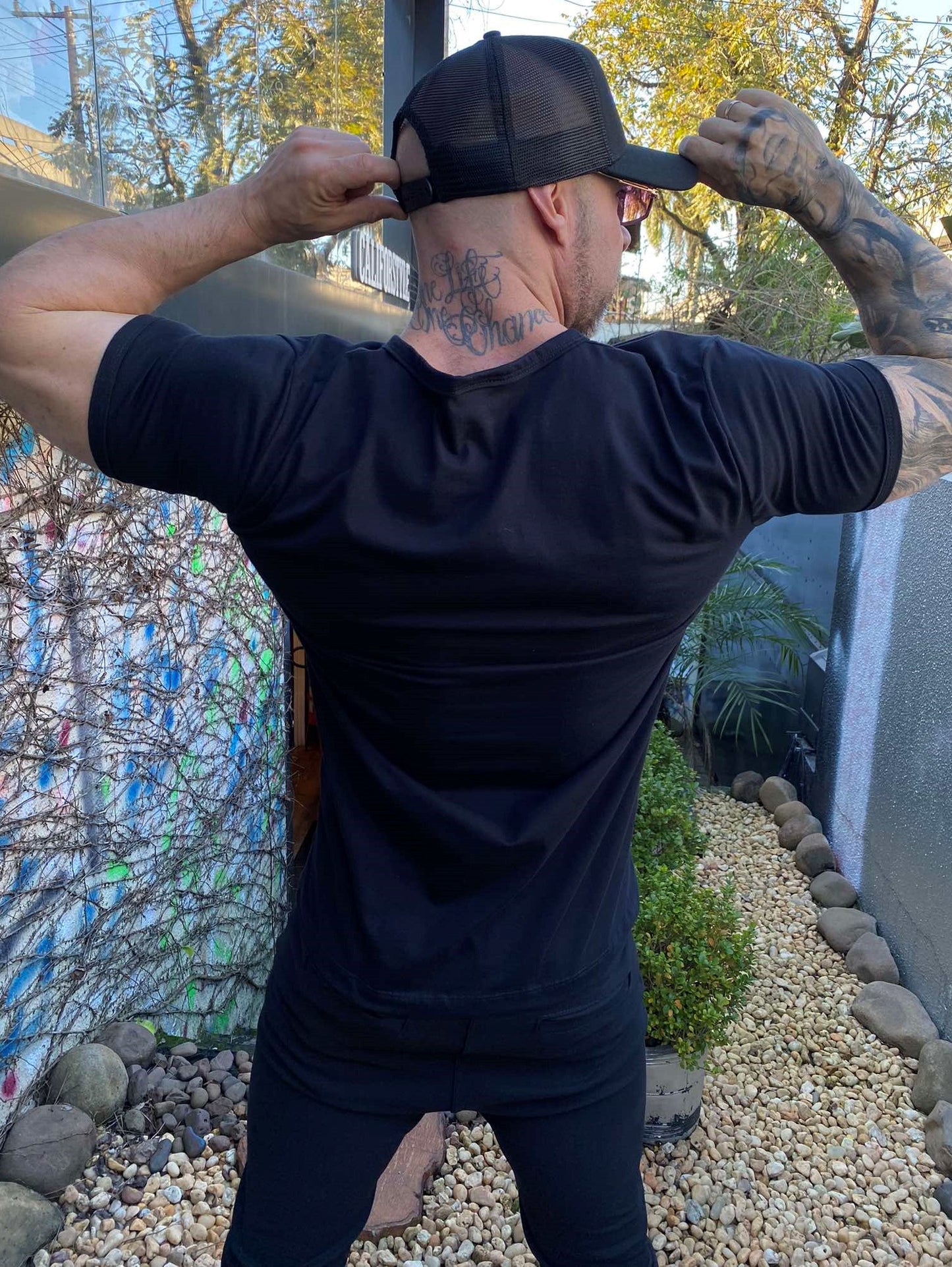 Camiseta Henley Black