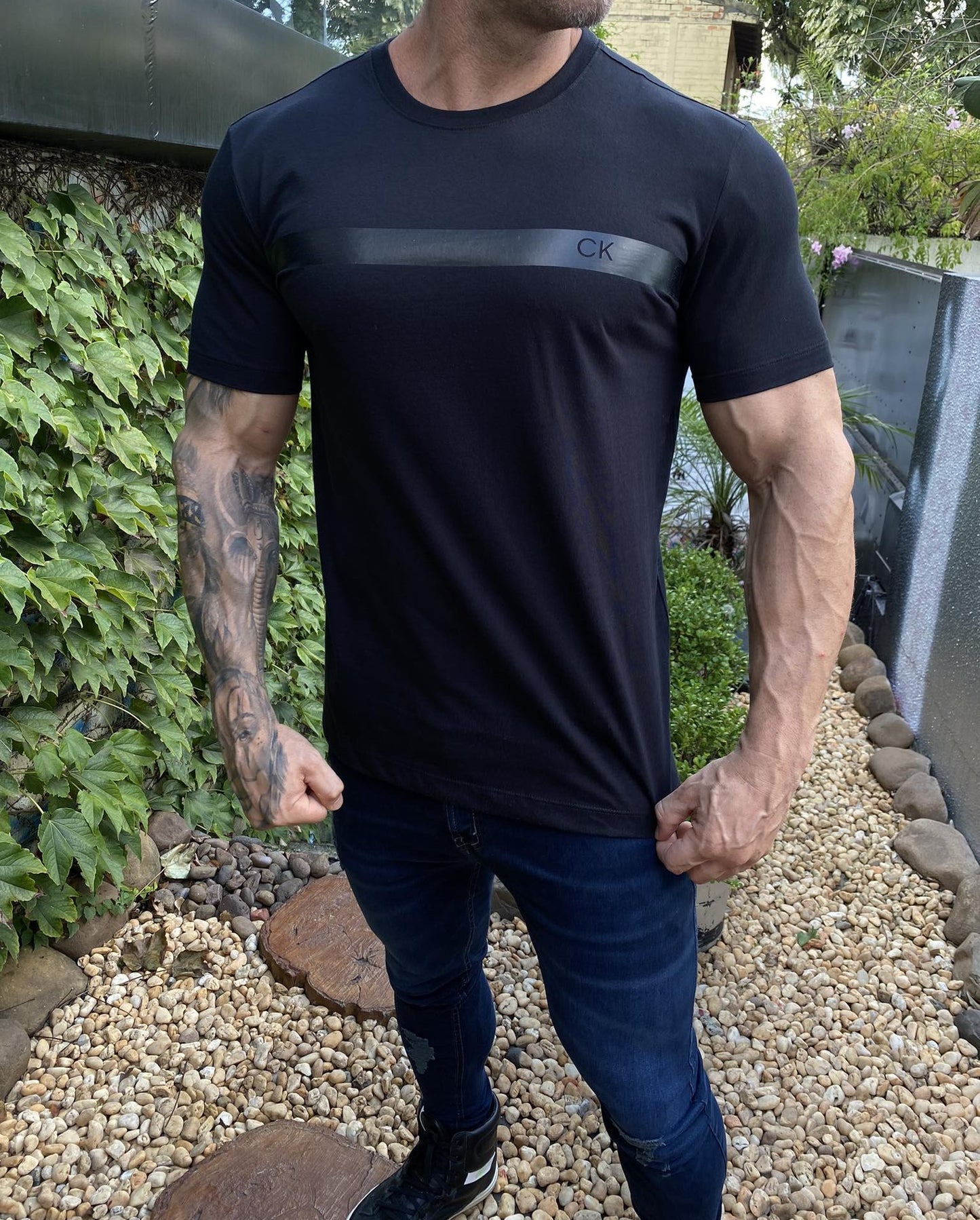 Camiseta Calvin Klein Strip Gel