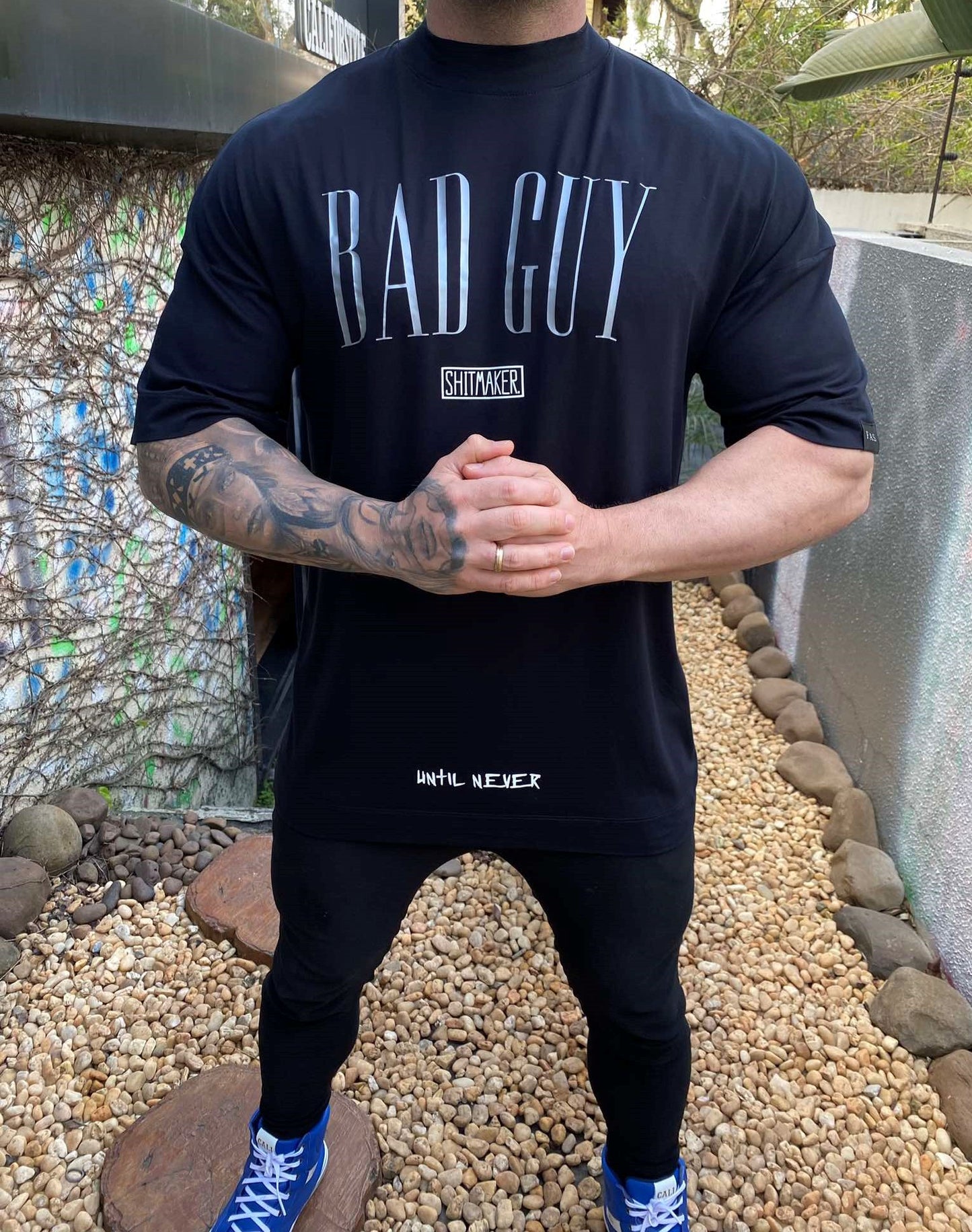 Camiseta Oversized Bad Guy Silver