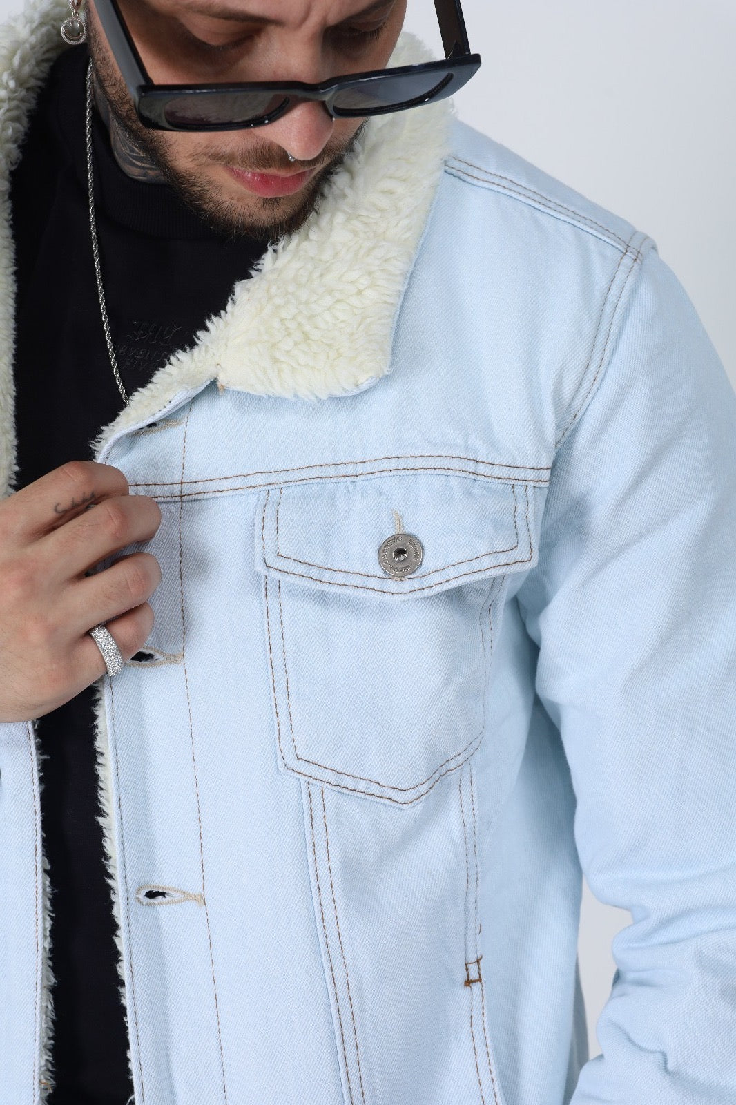 Jaqueta Jeans Forrada