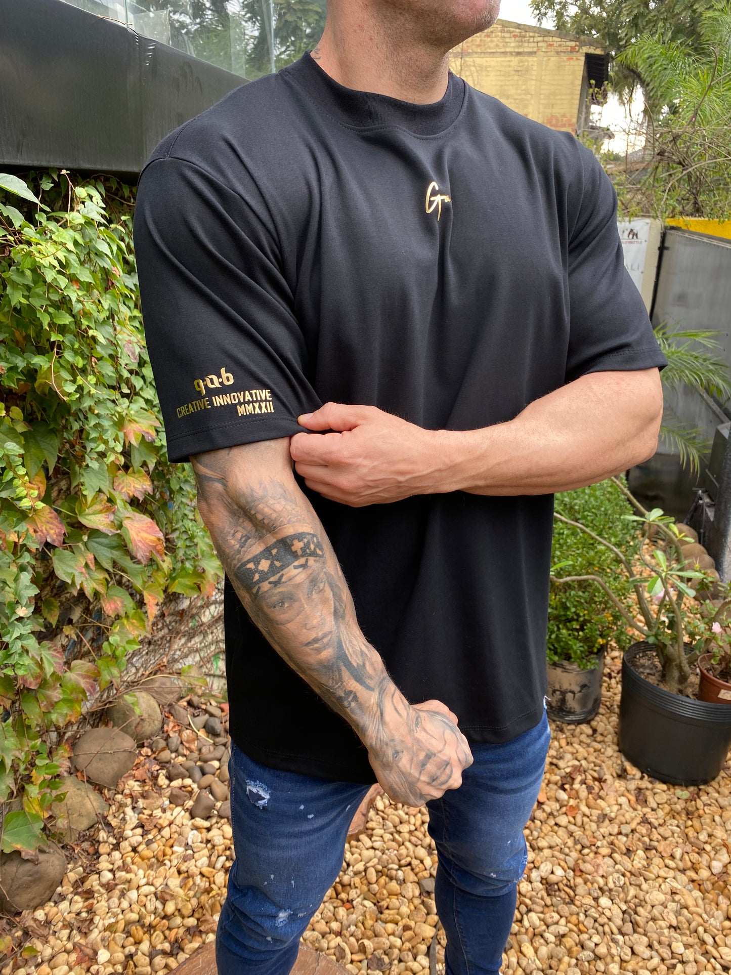 Camiseta Oversized GAB Black Gold