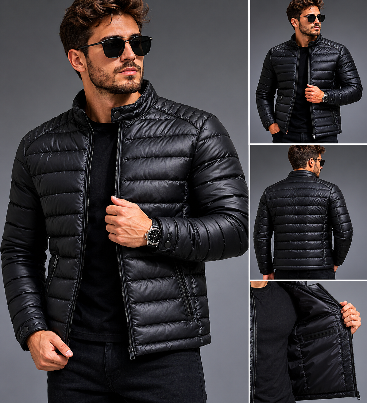 Jaqueta Tech Puffer Preta Forrada