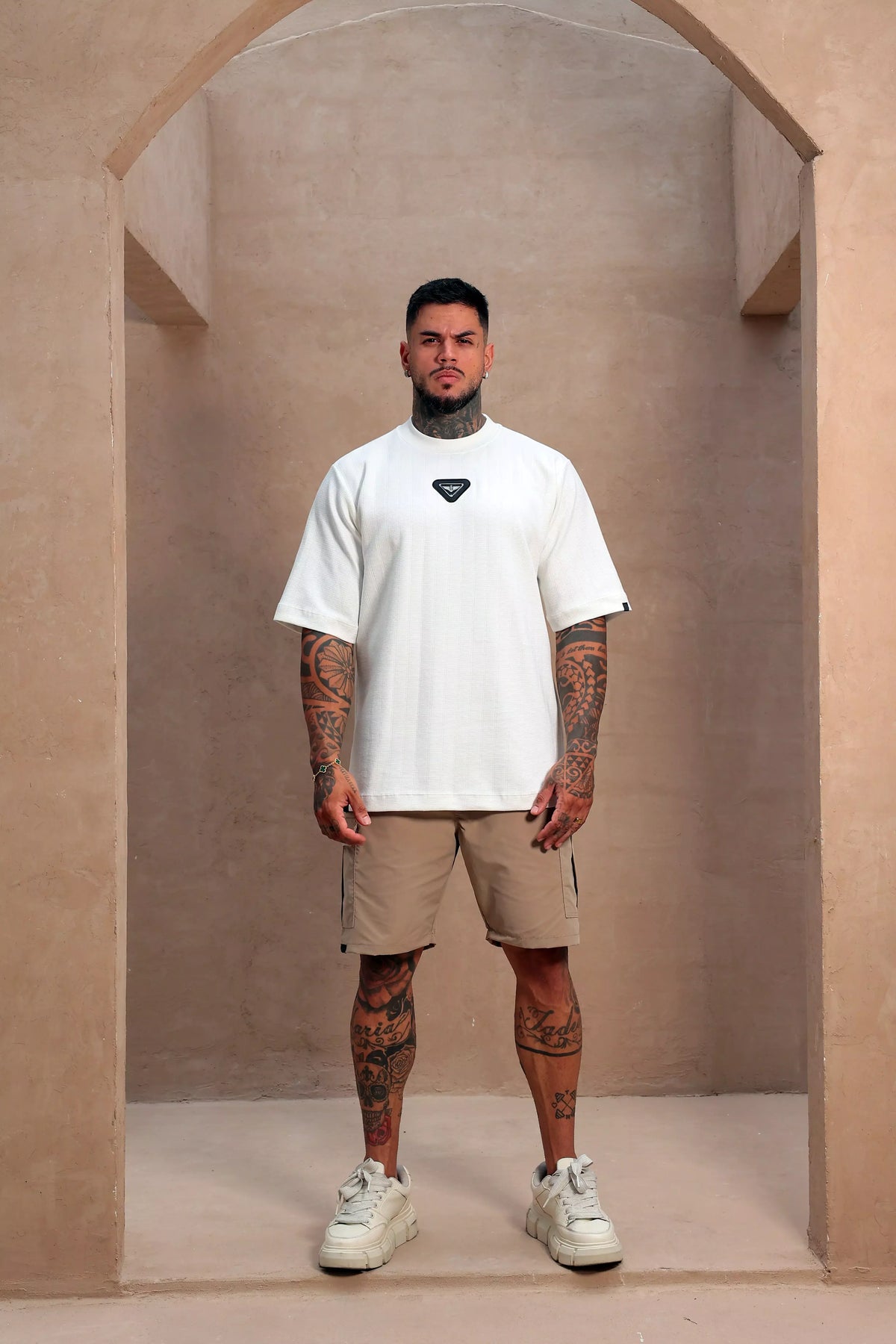 Camiseta oversized Águia Textura off white - foto 13 de 16