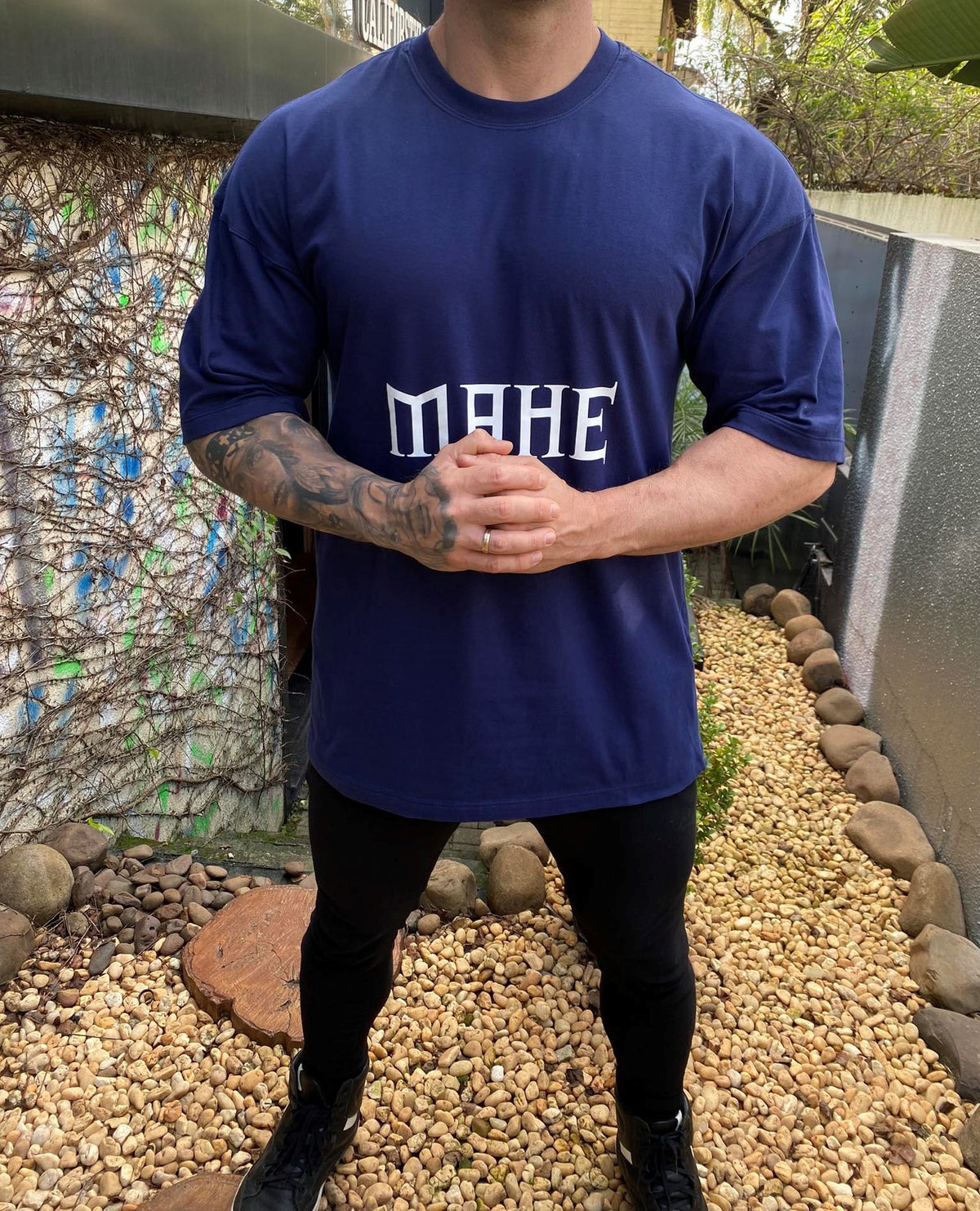 Camiseta Mahe oversized Marin