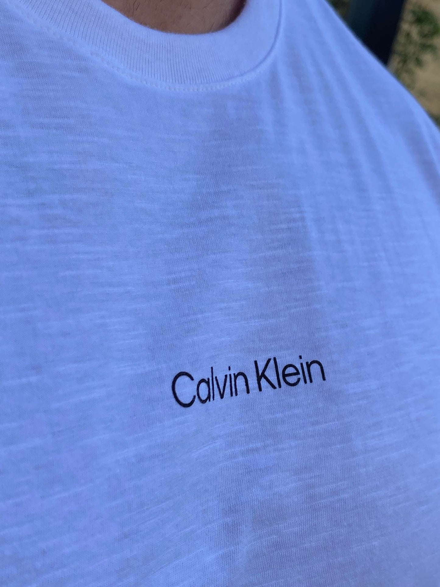 Camiseta Calvin Klein Flamê Branco