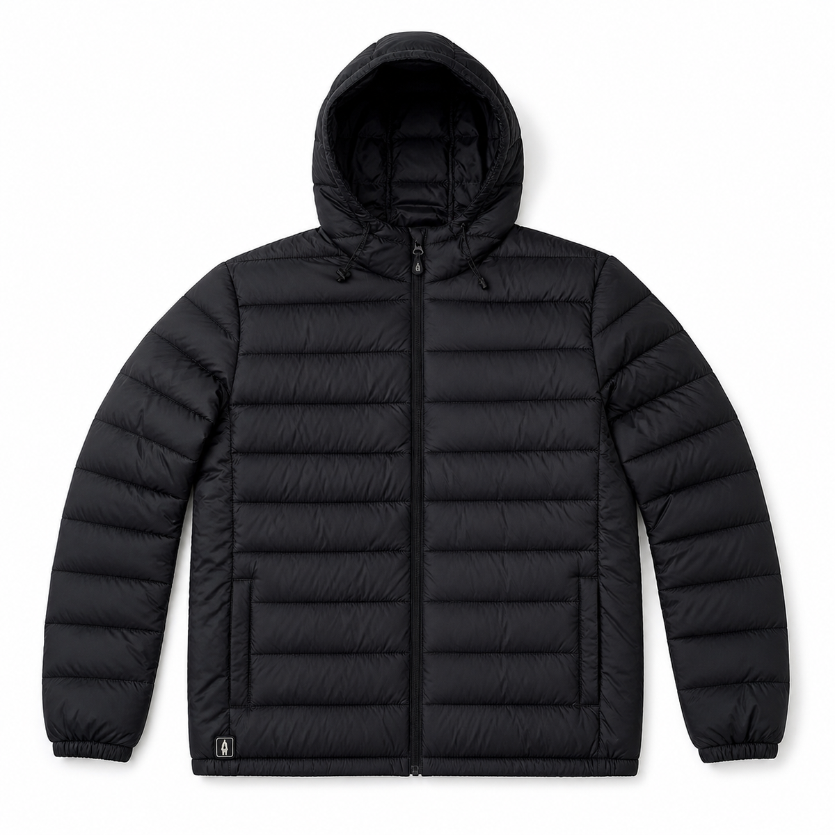 Jaqueta puffer preta premium com capuz - foto 6 de 7