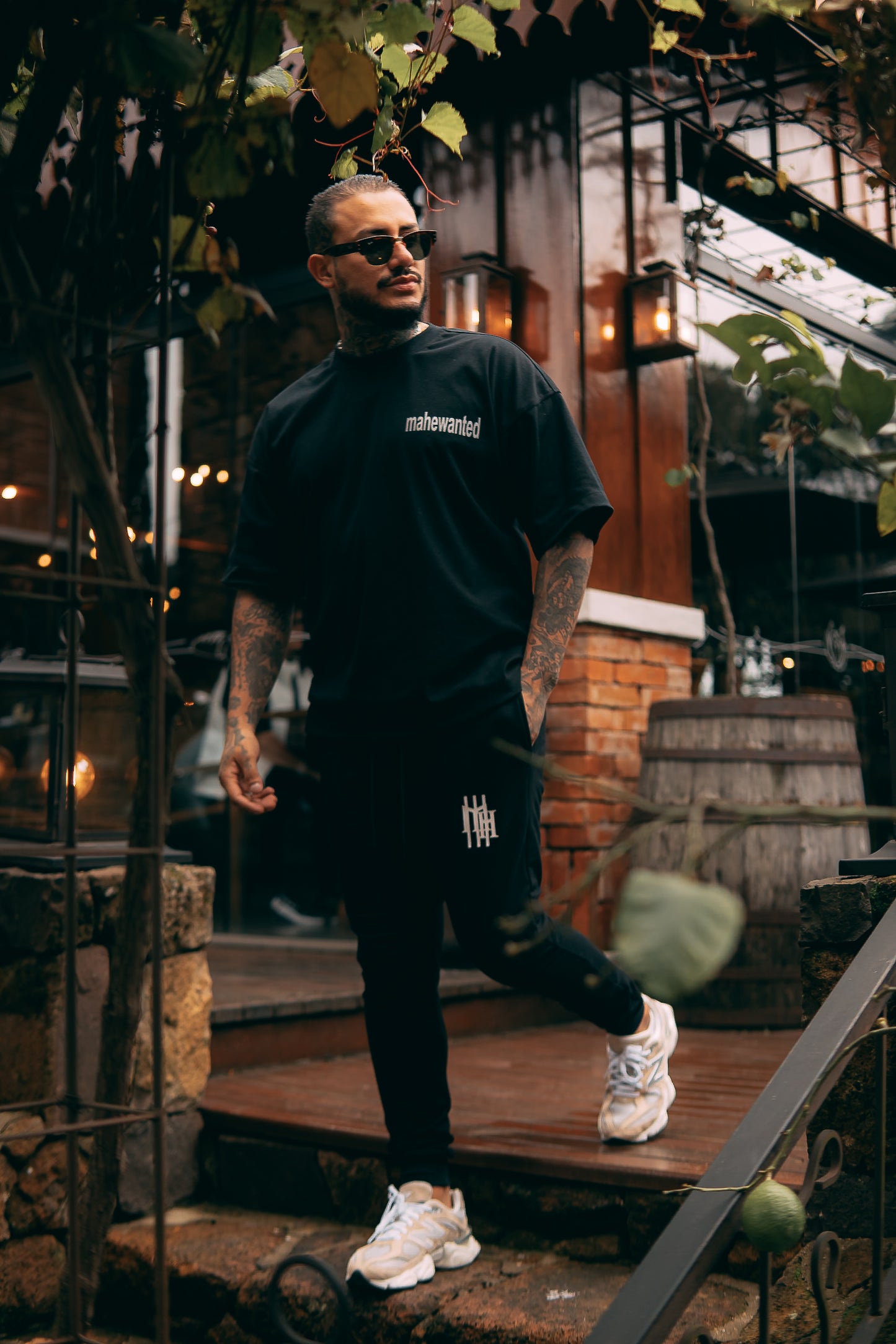 Camiseta Oversized Mahe Black Silver