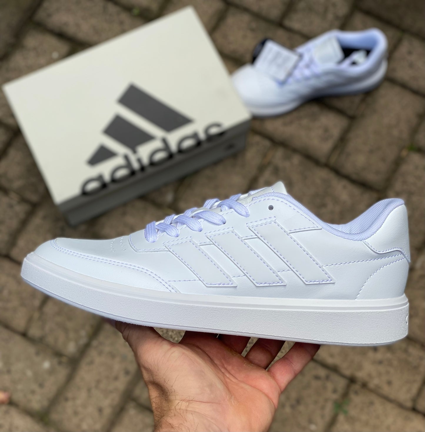 Tênis Adidas White Cano Baixo Branco