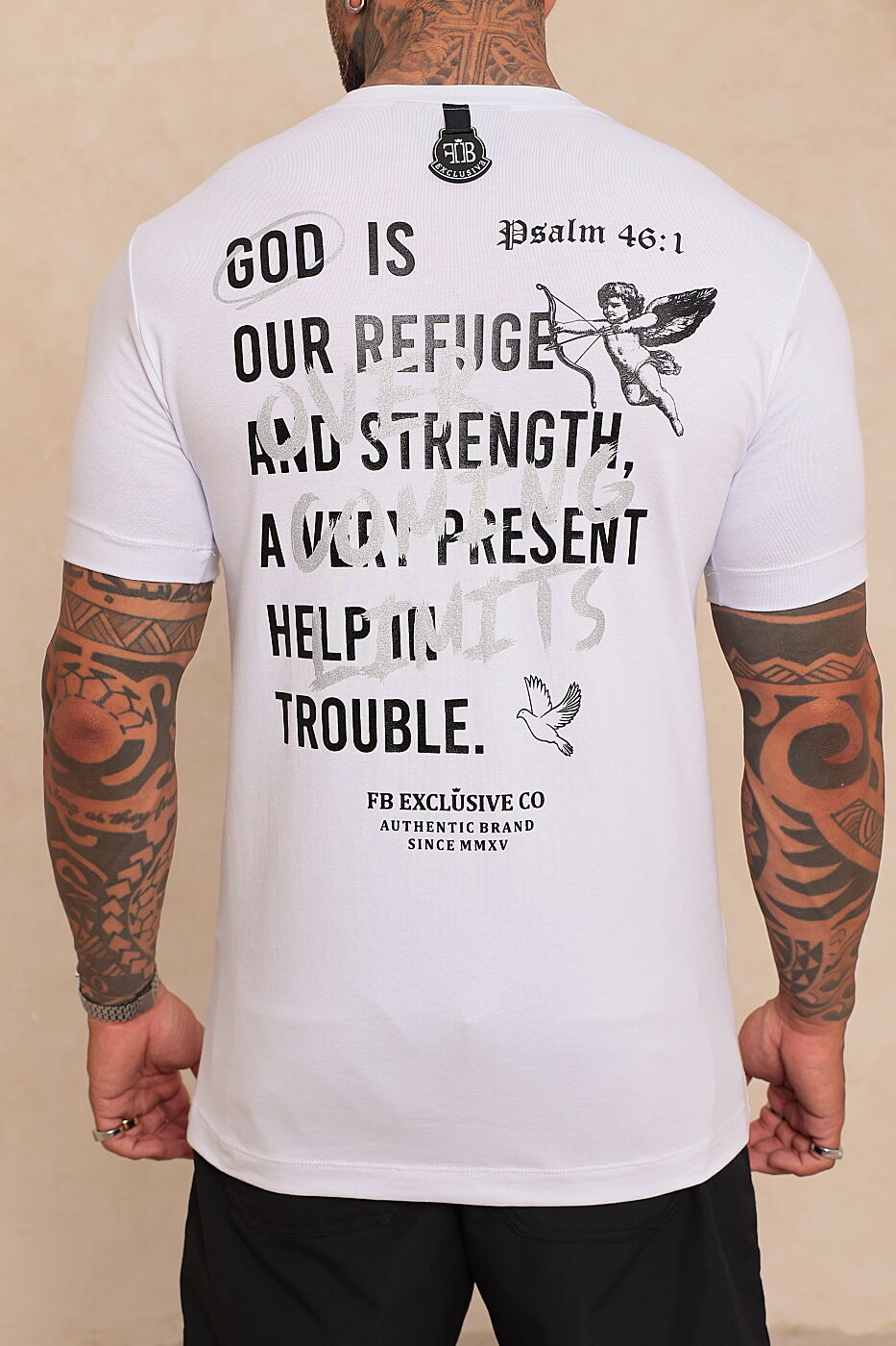 Camiseta slim Psalm Angel branca