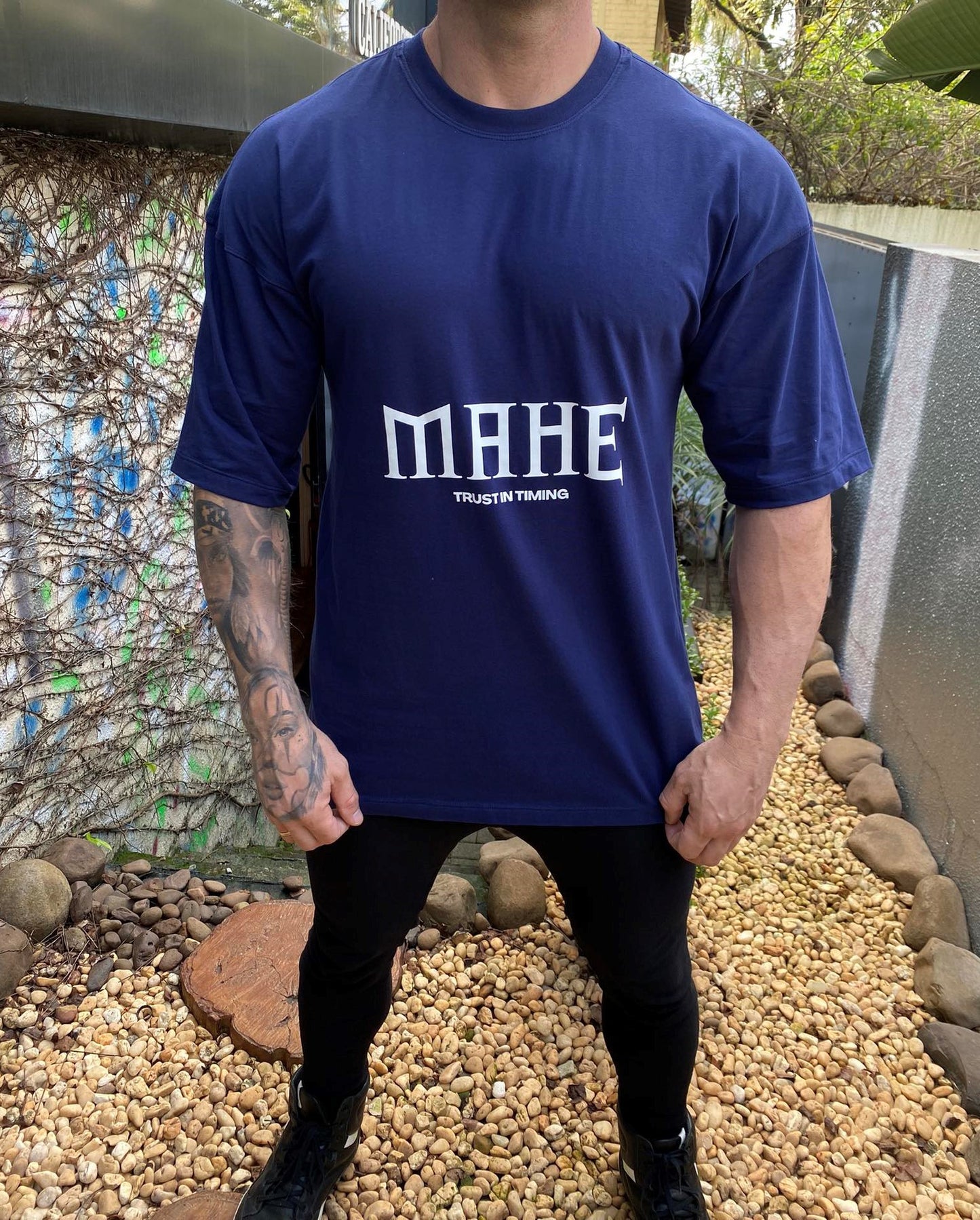 Camiseta Mahe Oversized Marin