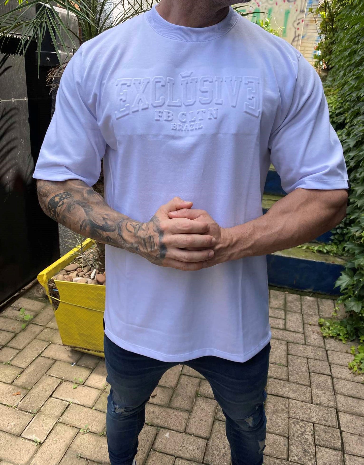 Camiseta Oversized Relevo White
