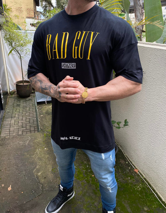 Camiseta Oversized Bad Guy Black Yellow