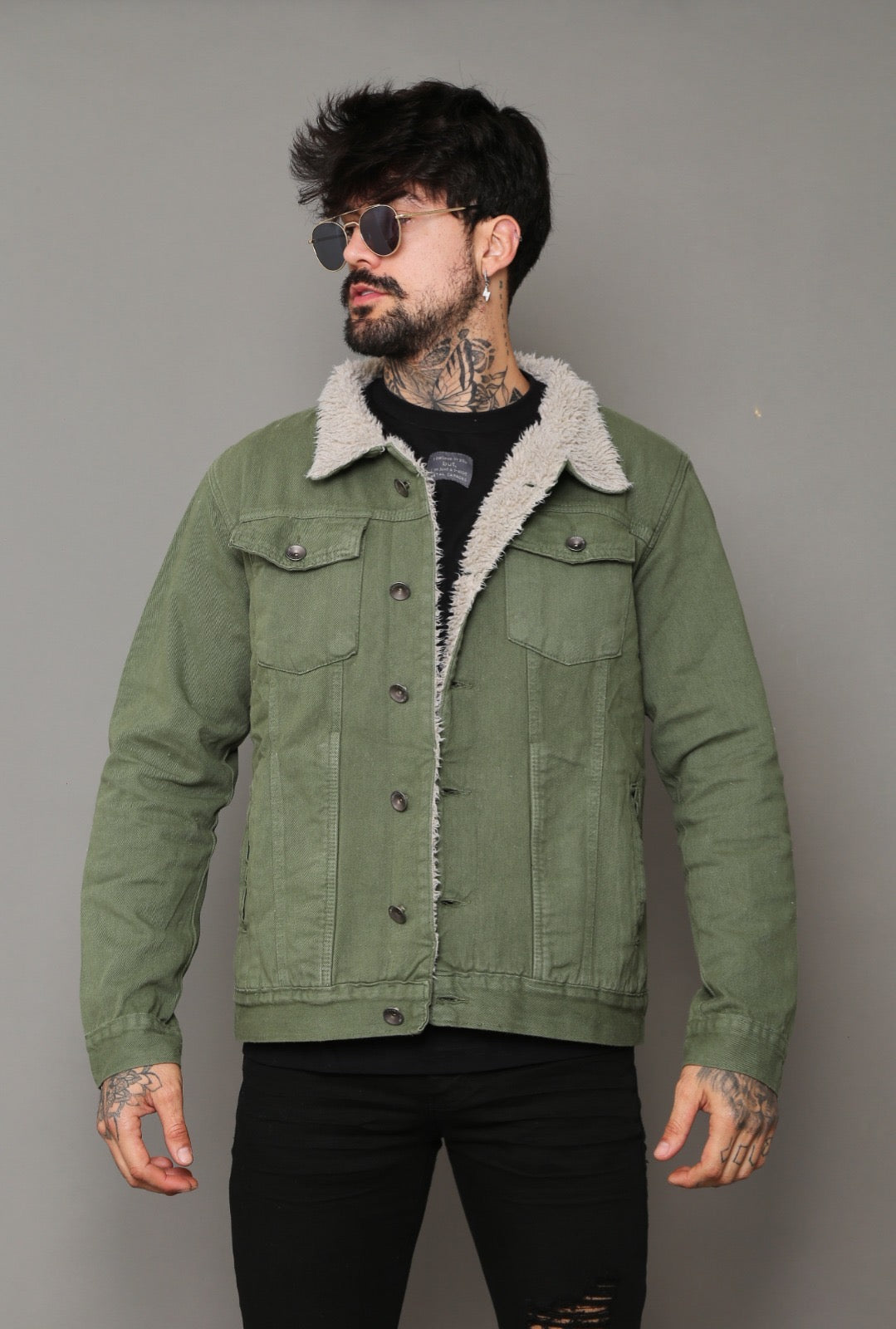 Jaqueta Jeans Forrada Green