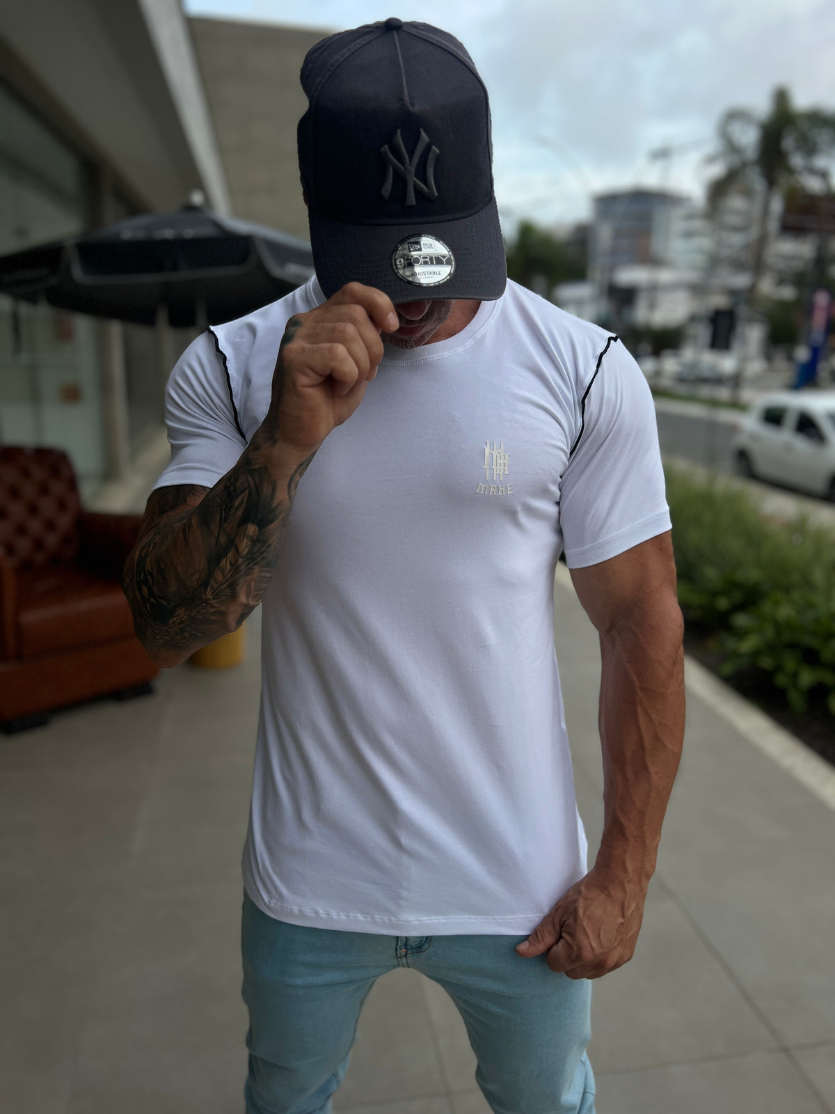 Camiseta Mahe branca slim - foto 6 de 7