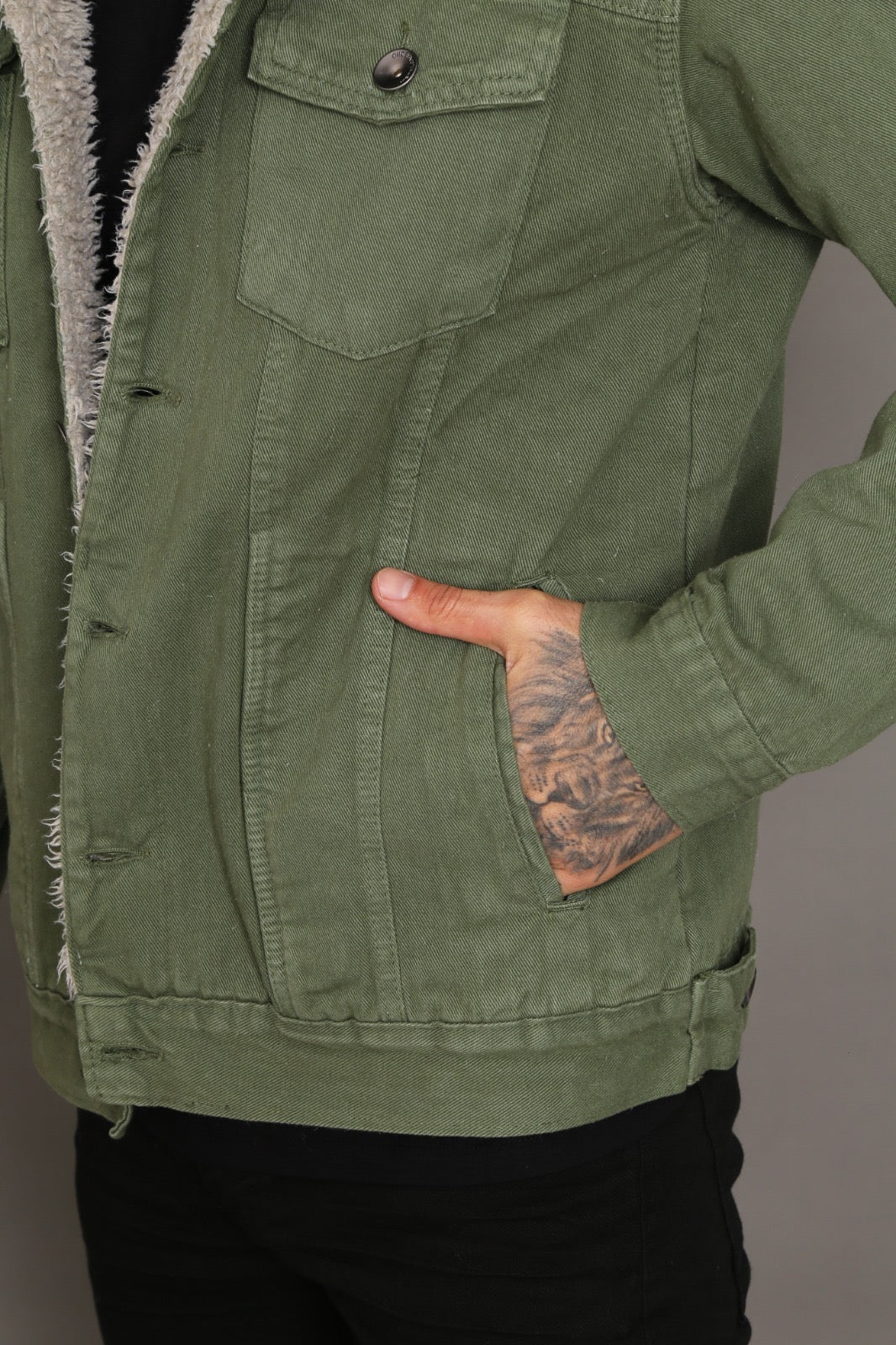 Jaqueta Jeans Forrada Green