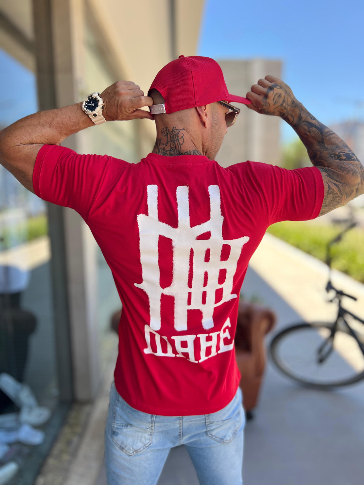 Camiseta Mahe Spray vermelha