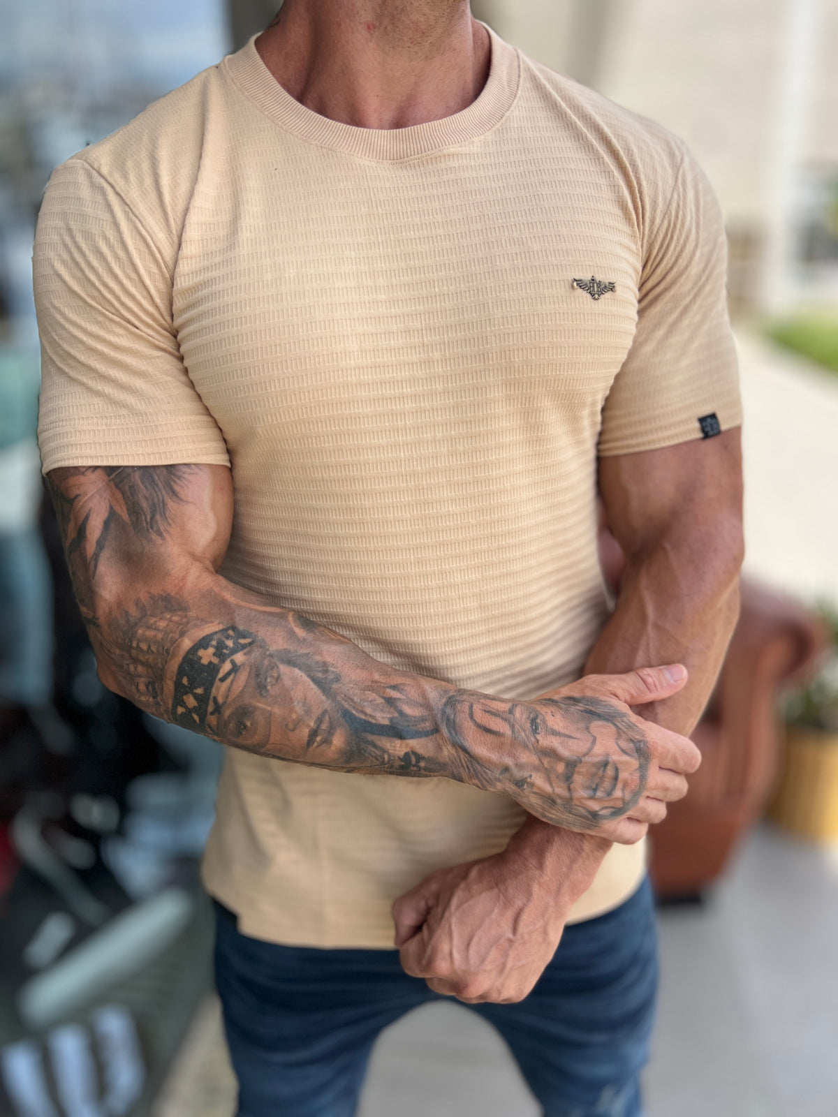 Camiseta slim Le Portier tricot cocada