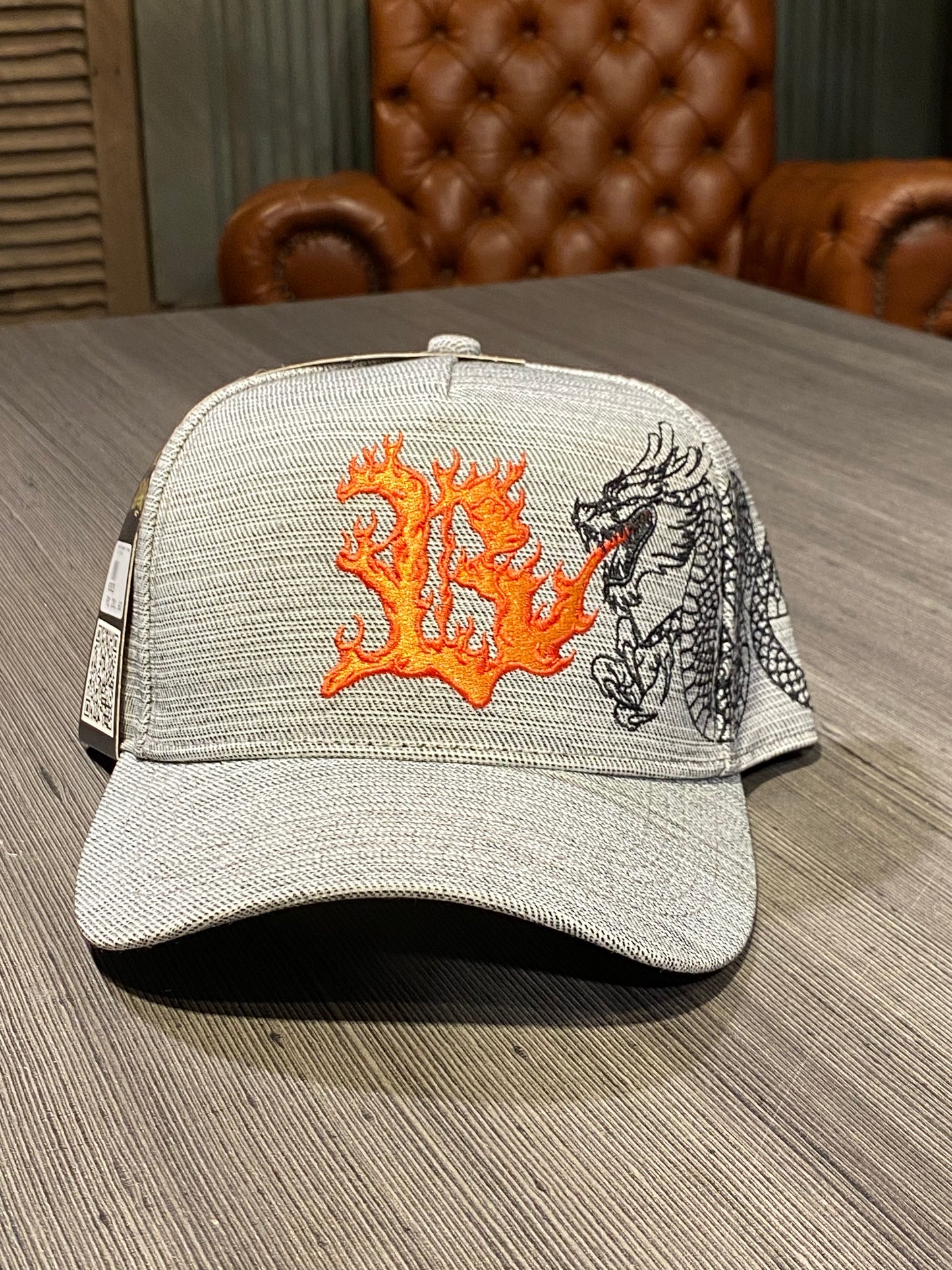 Boné Snapback Dragon Fire Cinza