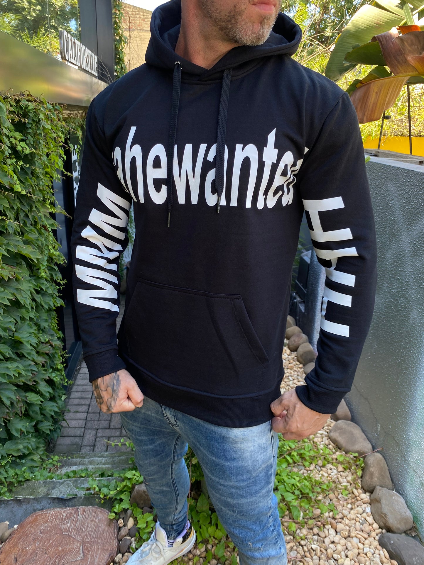 Moletom Canguru Mahe Black White