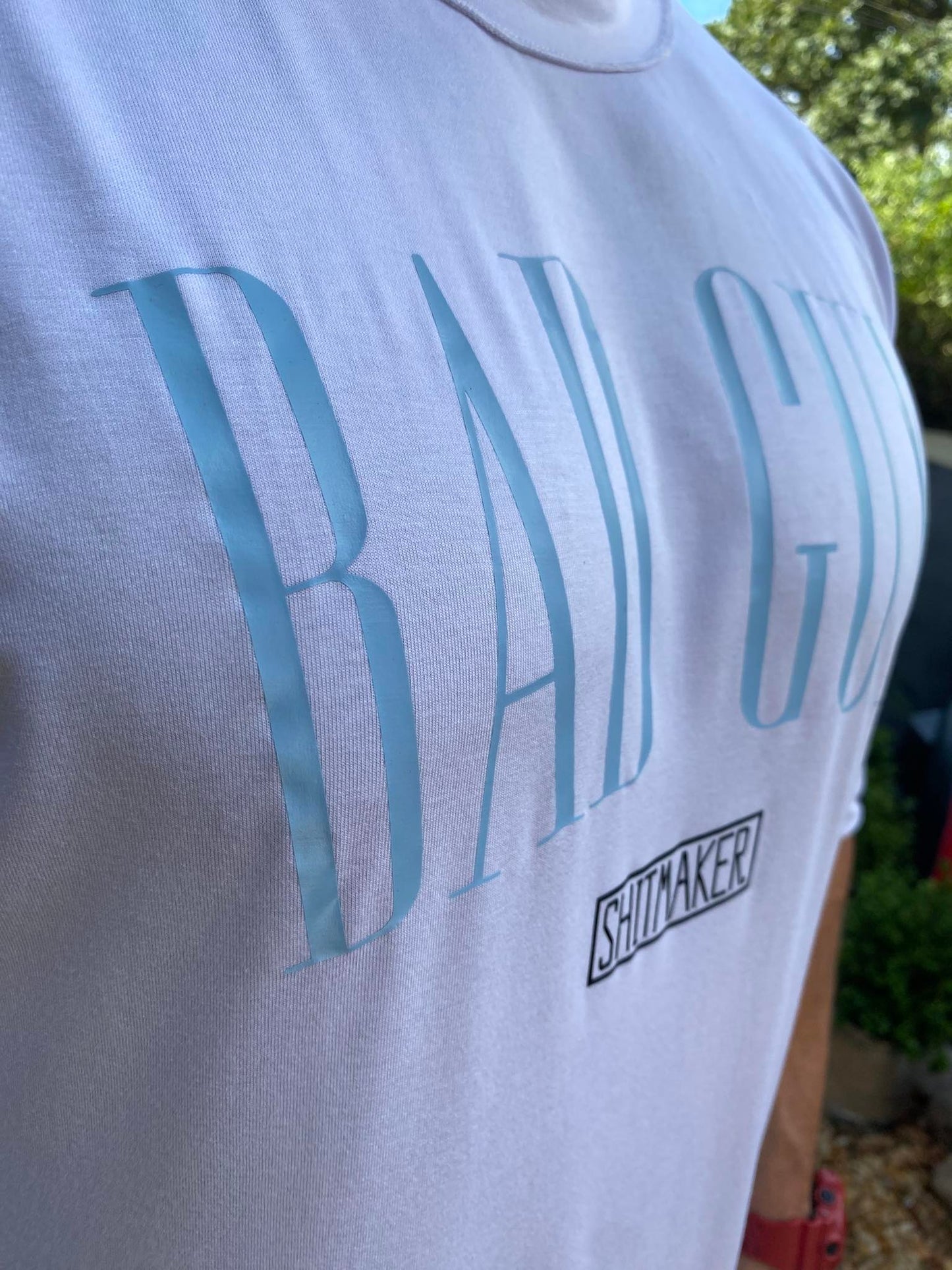 Camiseta Oversized Bad Guy Branca