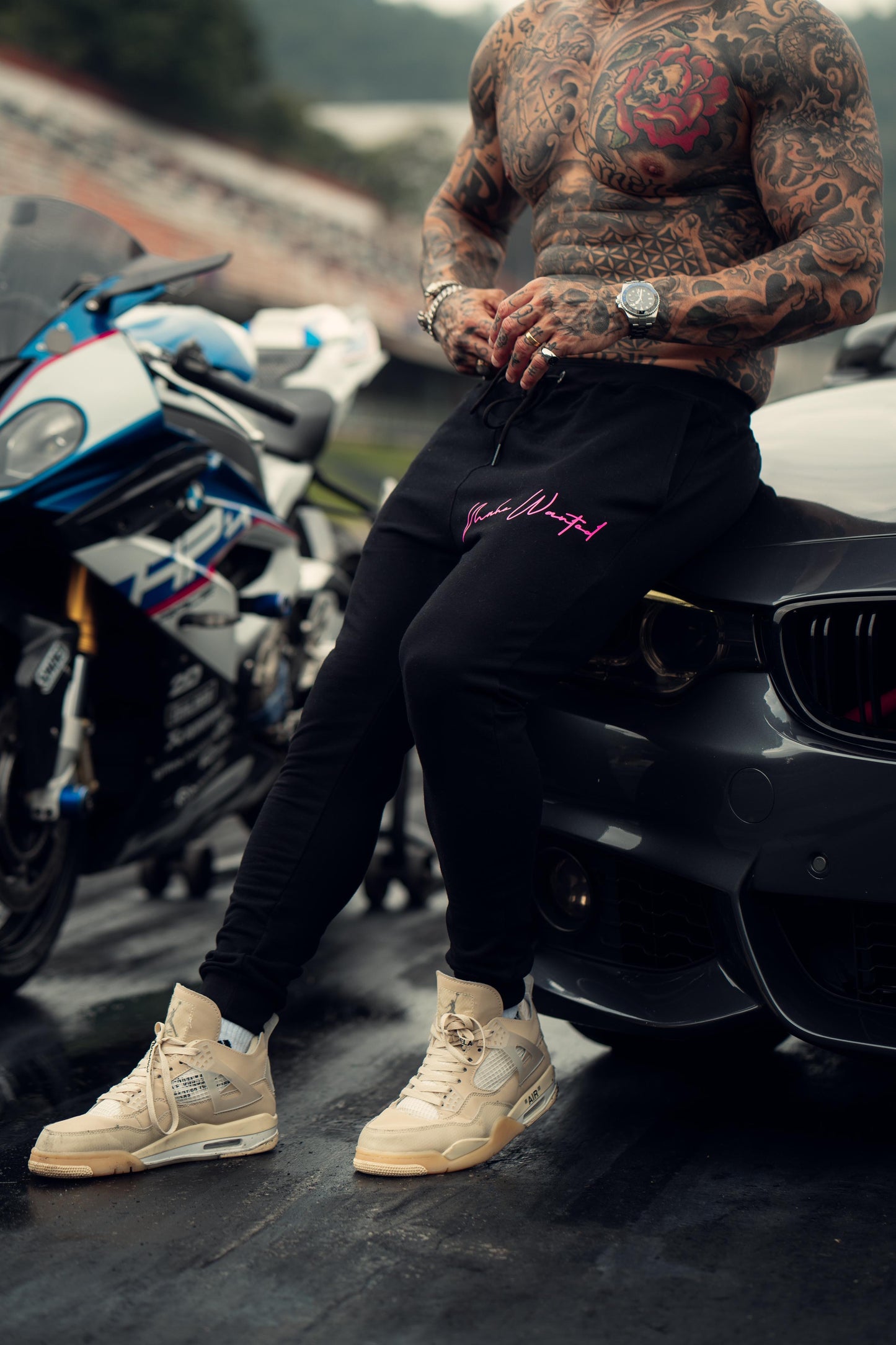 Calça Mahe Skinny Moletom Black Pink