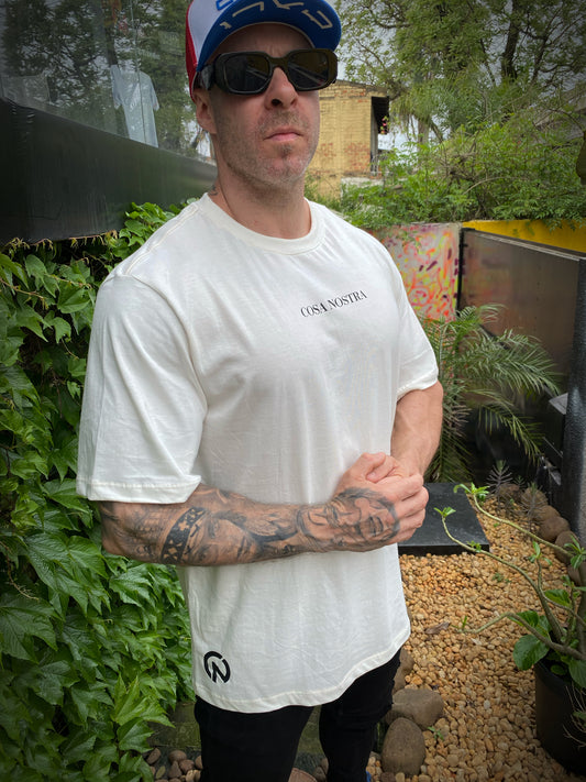 Camiseta Oversized Cosa Nostra Off white